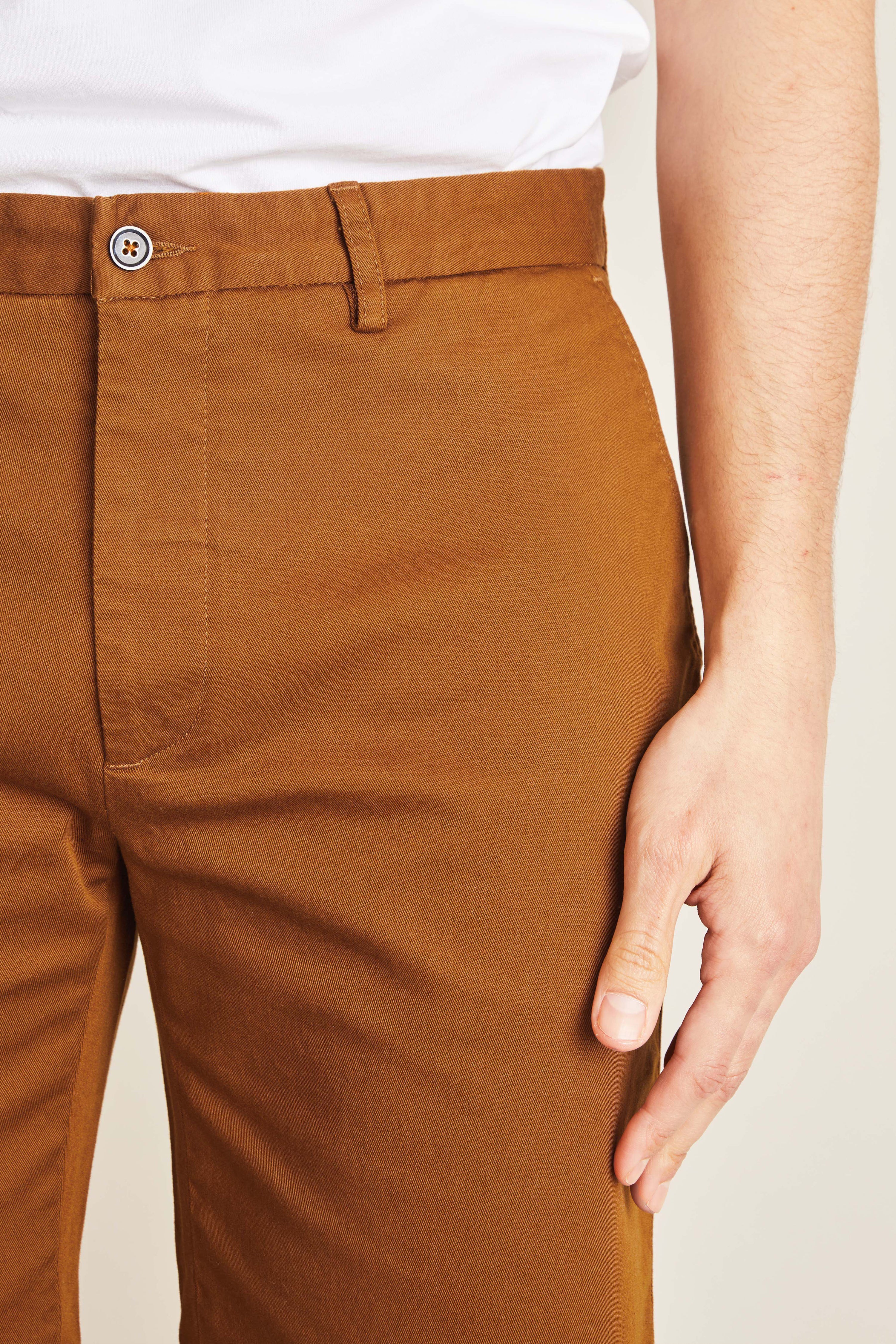 le-pantalon-bermudas-homme-bermuda-camel-coton-semi-slim image 2