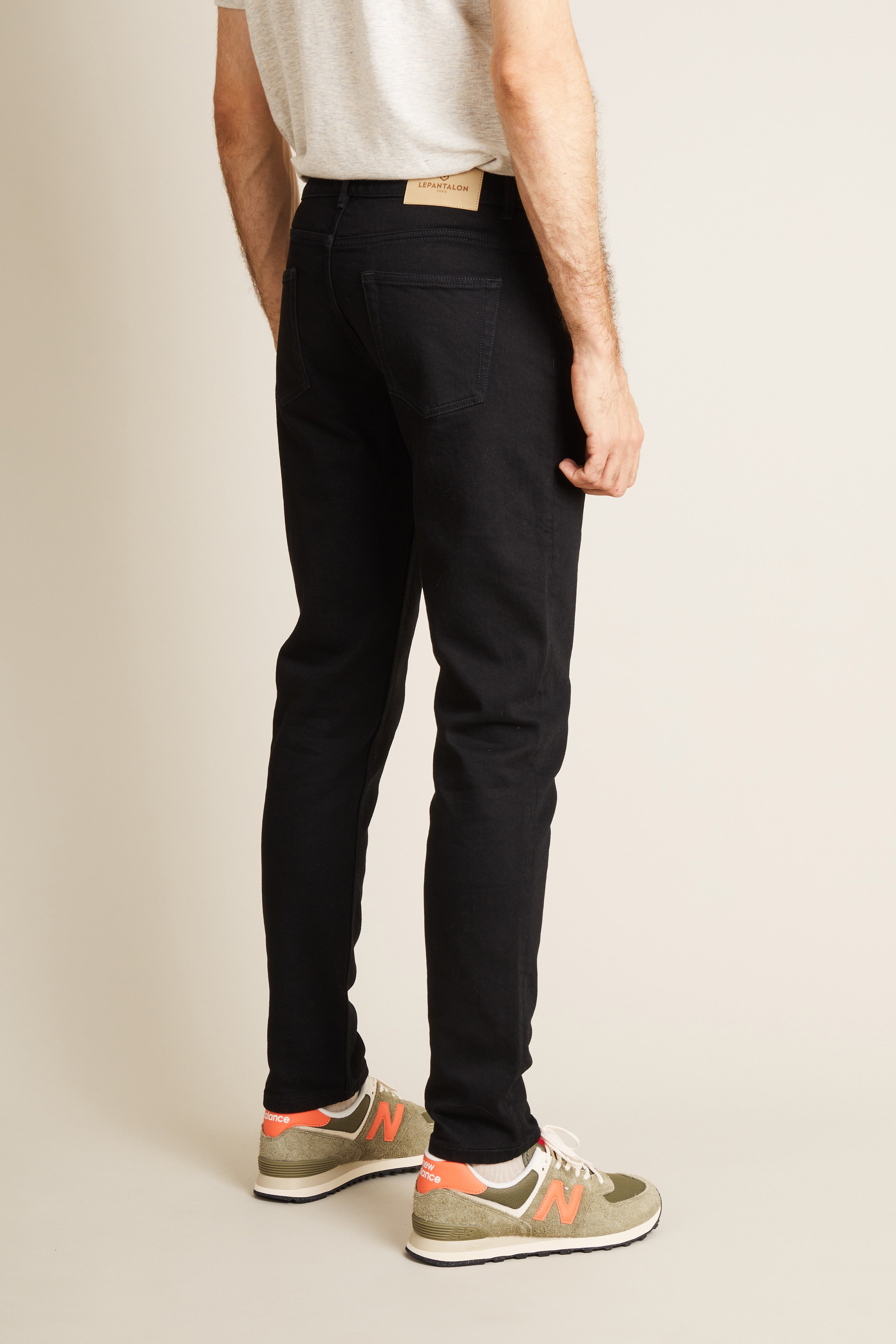 le-pantalon-jeans-homme-fm-lpje-10-jean-noir-semi-slim-coton image 3