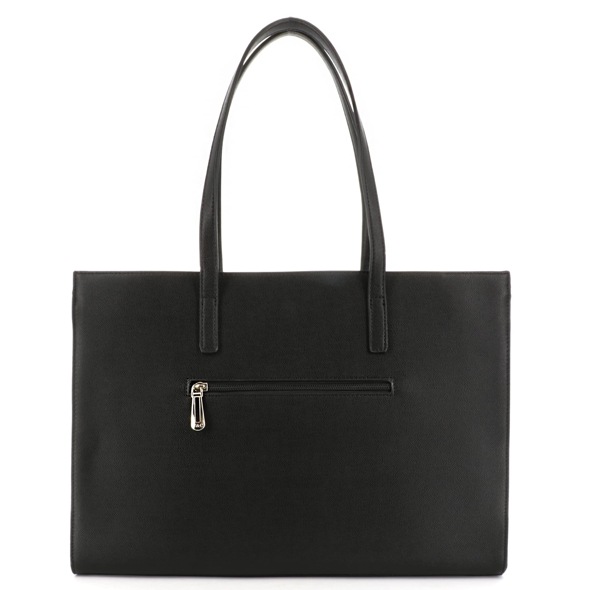 flora-co-cabas-sac-main-femme-noir-similicuir-grain-a4 image 4
