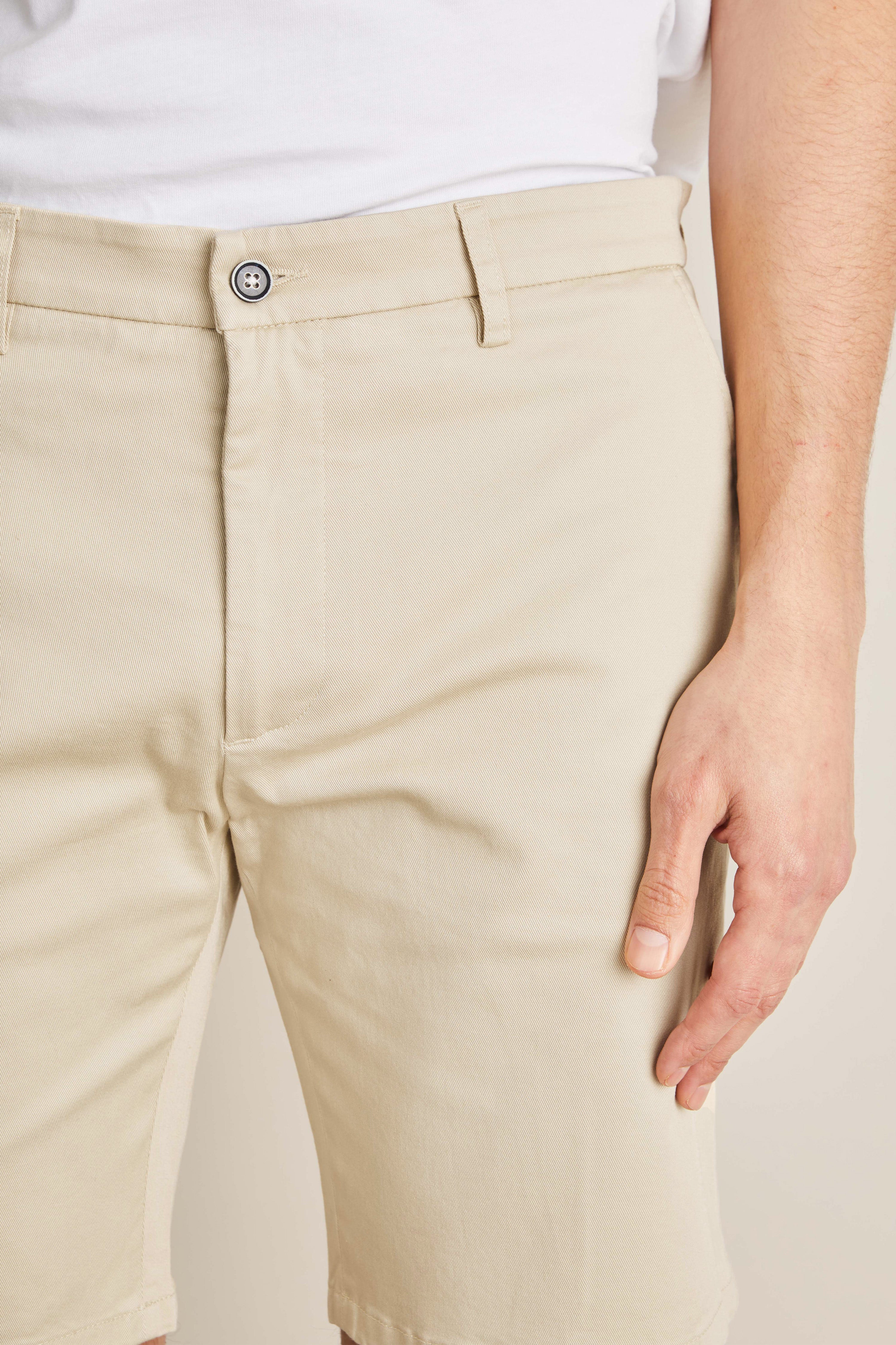 le-pantalon-bermuda-fm-lpb-2-short-beige-clair-coton image 2