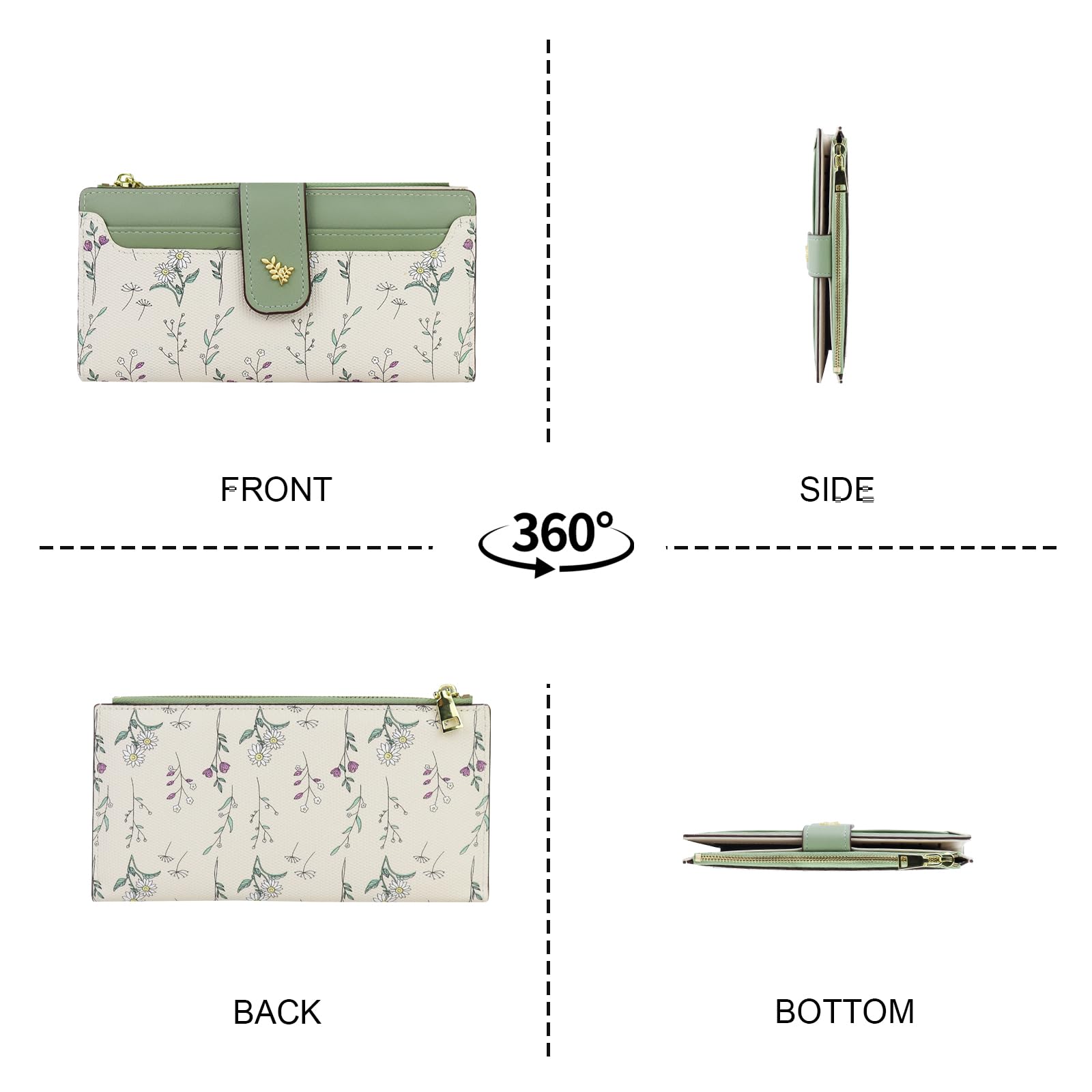 adistylinno-women-s-wallet-portefeuille-femme-vert-floral image 5
