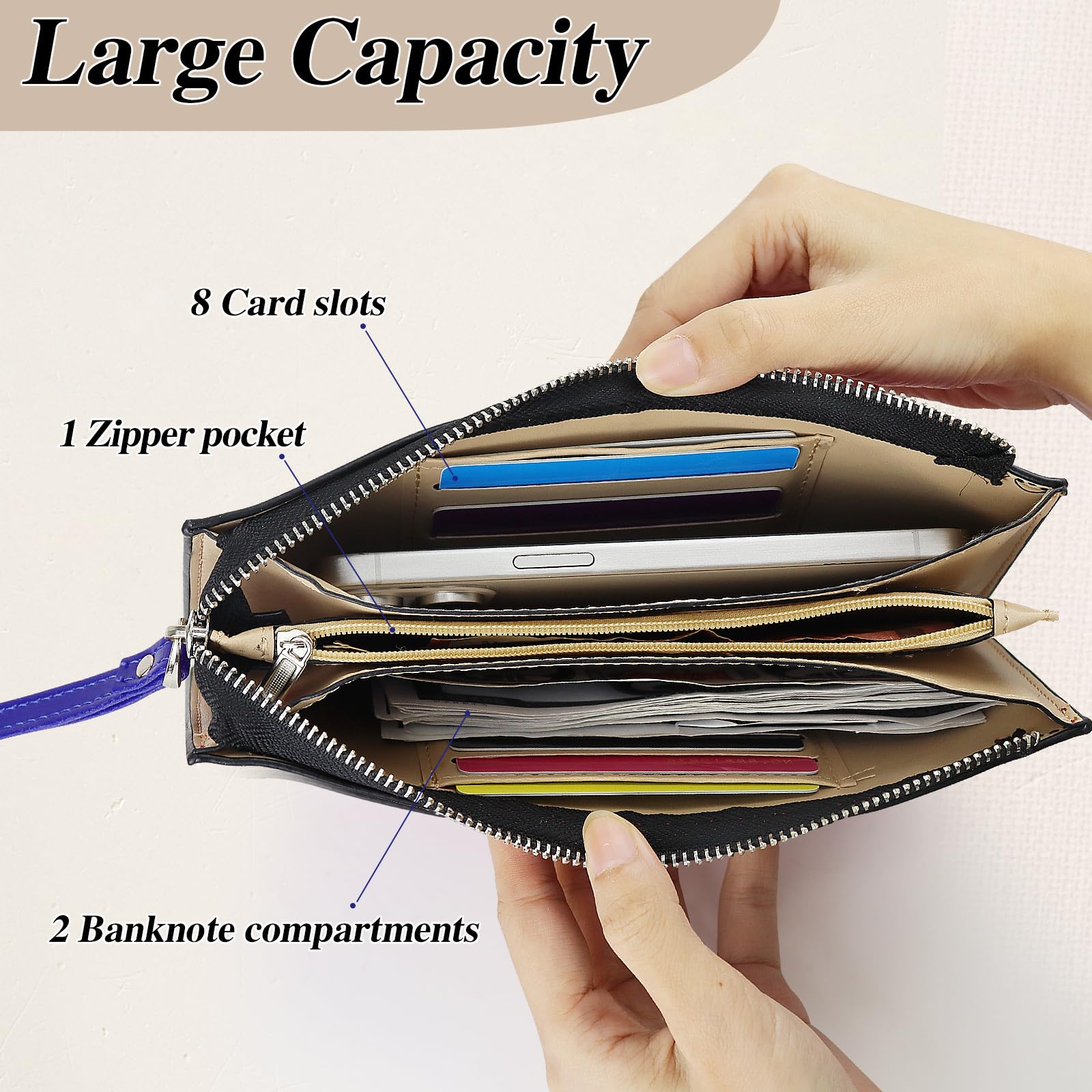 adistylinno-women-s-wallet-portefeuille-femme-cuir-fin-grande-capacit image 2