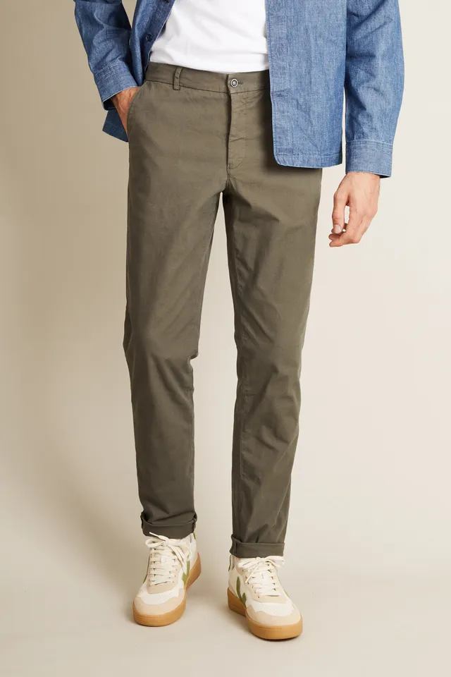 le-pantalon-chino-sport-kaki-chino-homme-coton-stretch image 1