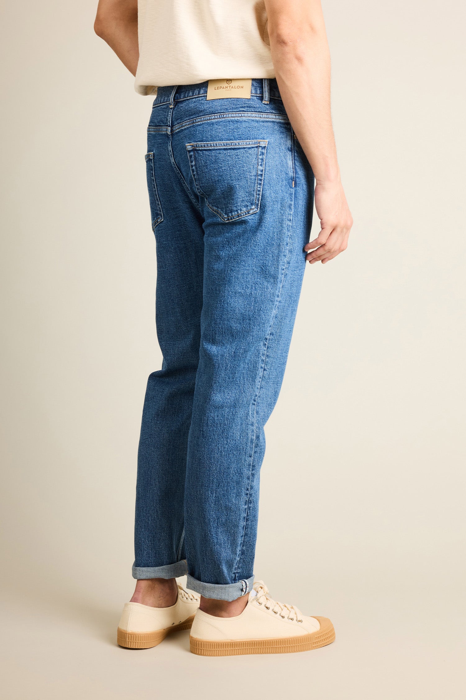 le-pantalon-jeans-homme-jean-classique-bleu-vintage-coton image 4