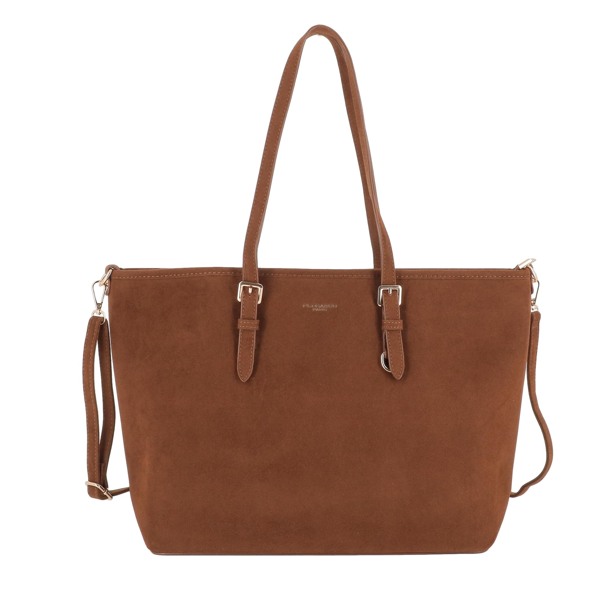 flora-co-cabas-grand-sac-shopping-noir-effet-daim-a4 image 7
