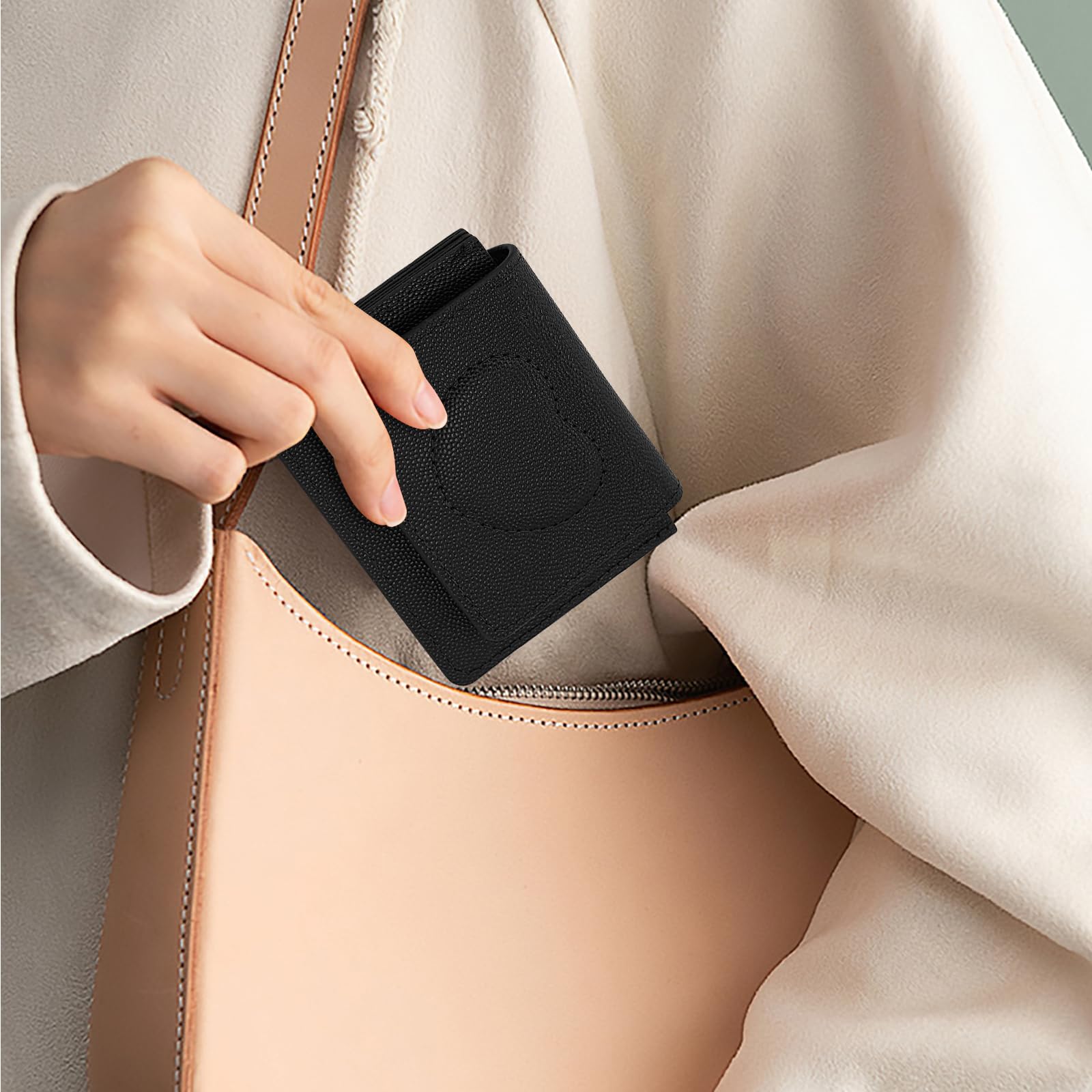 adistylinno-women-s-wallet-mini-portefeuille-femme-noir-coeur image 5