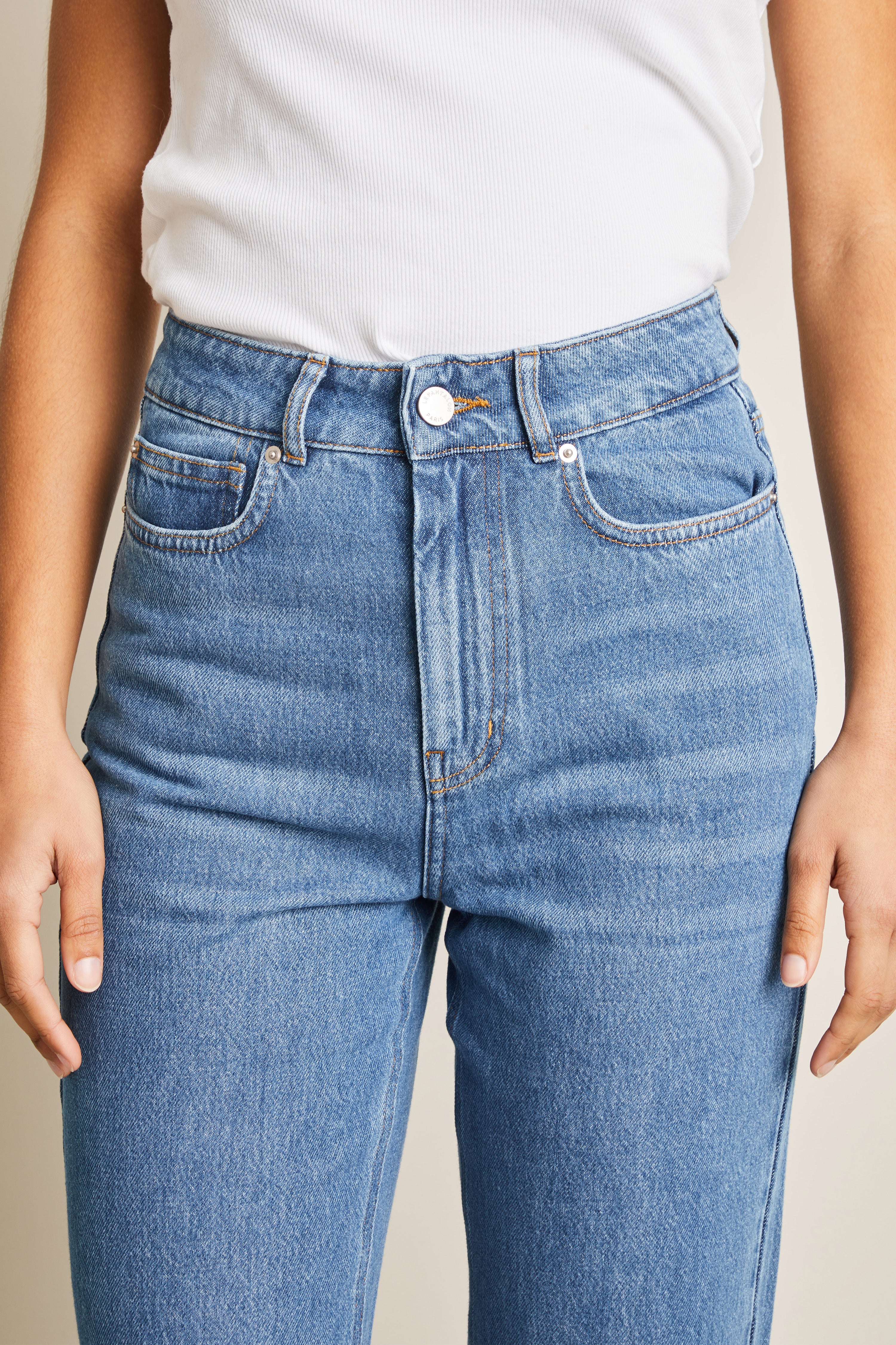 le-pantalon-jeans-femme-bootcut-bleu-taille-haute-d-lav image 2