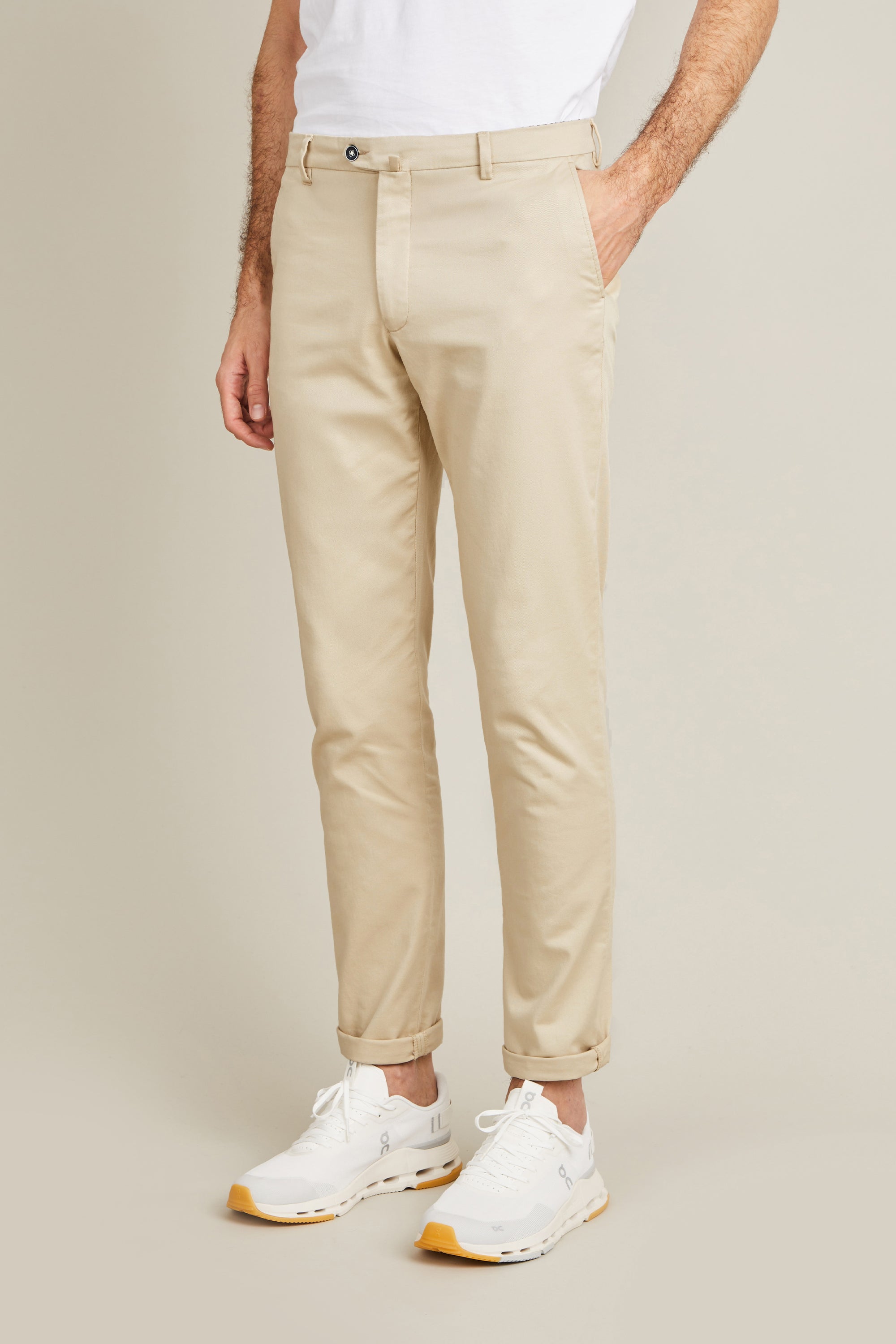 le-pantalon-chinos-homme-chino-beige-clair-coton image 5