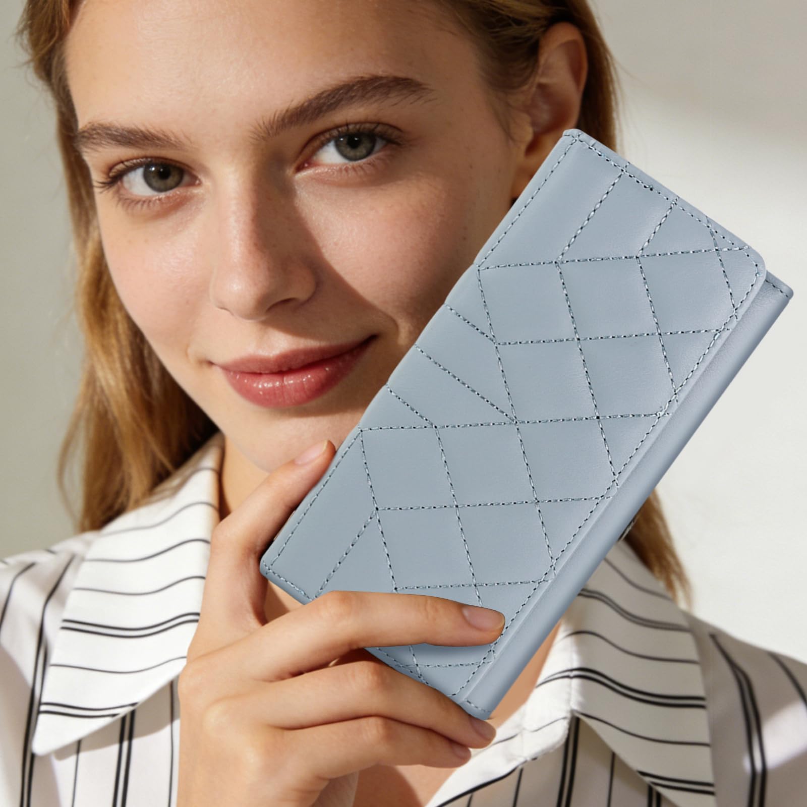 adistylinno-women-s-wallet-portefeuille-femme-bleu-losange image 6