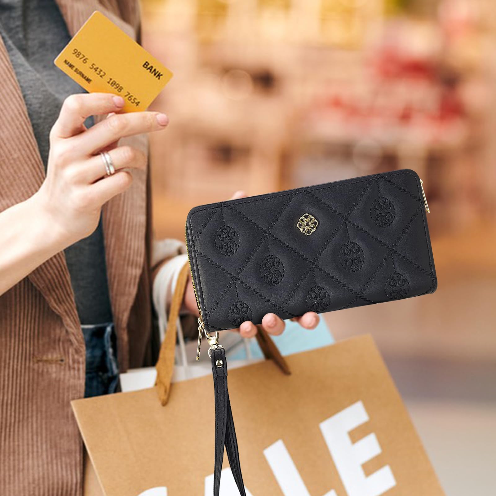 adistylinno-women-s-wallet-portefeuille-long-noir-double-zip image 5