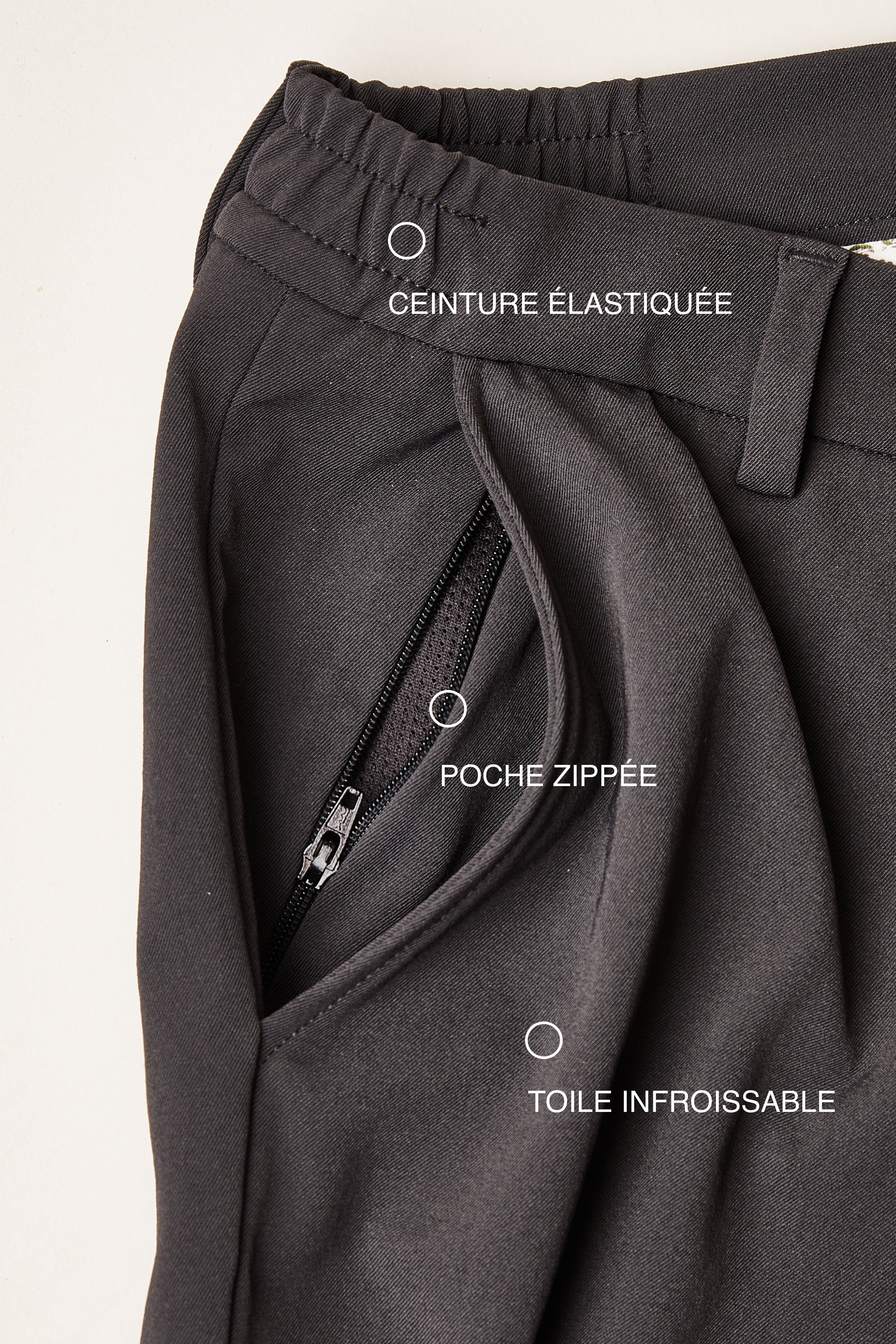 le-pantalon-chinos-homme-chino-technique-gris-anthracite-stretch image 2