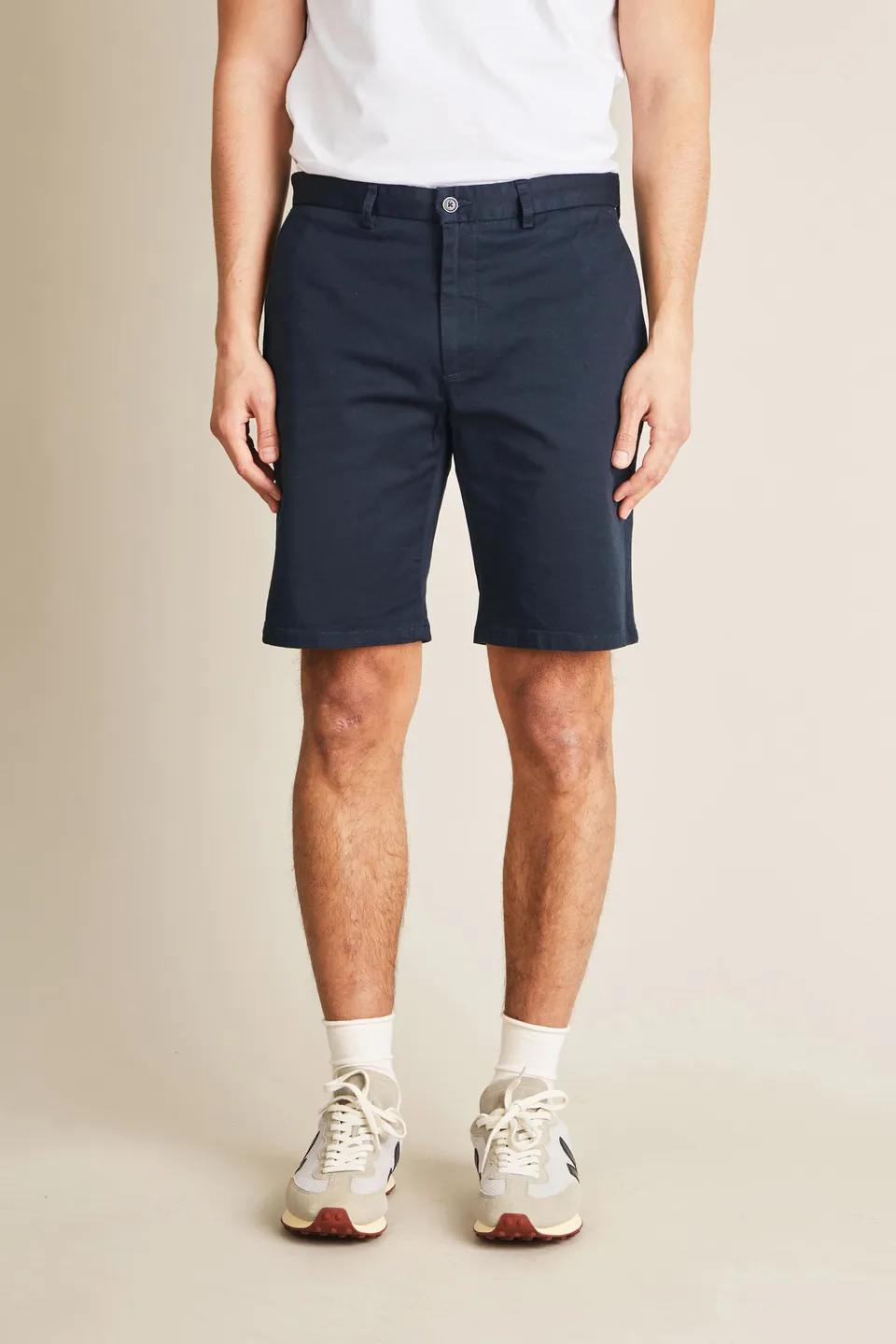 le-pantalon-bermudas-fm-lpb-1-short-bleu-marine-coton image 1