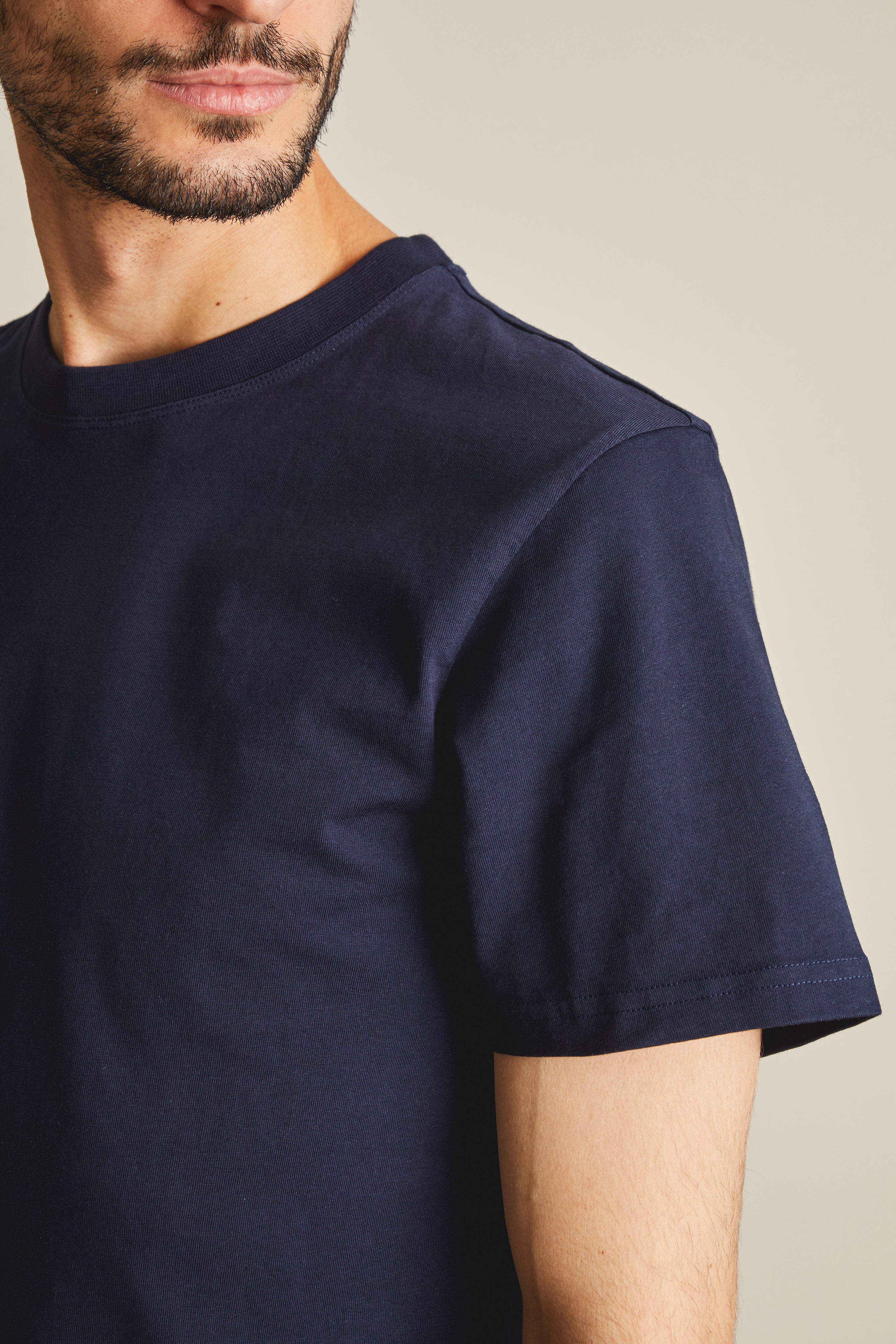 le-pantalon-t-shirts-homme-fm-lpts-1-tee-shirt-bleu-marine-bio image 5