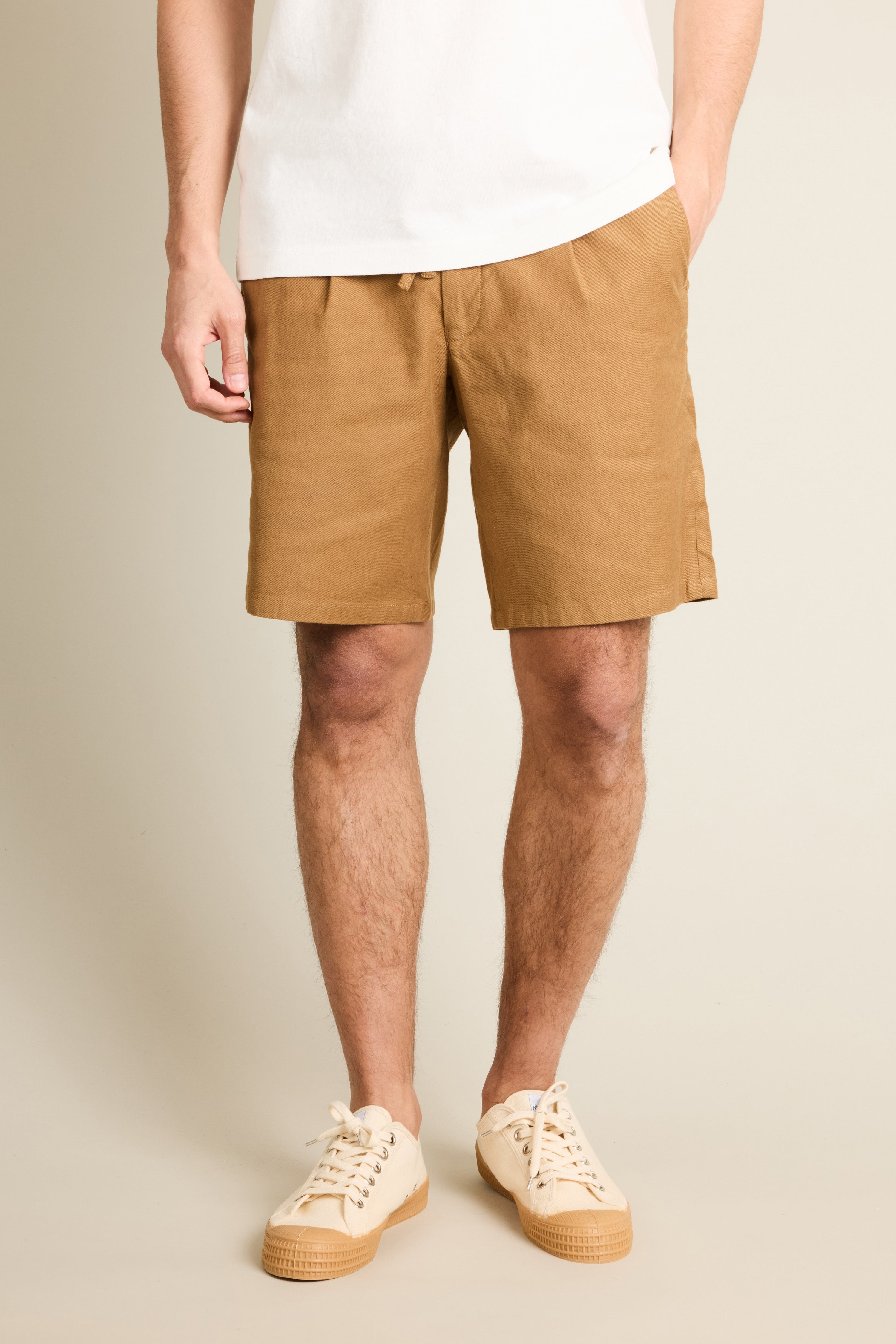 le-pantalon-bermudas-fm-lpbcl-5-short-caramel-lin-coton image 6