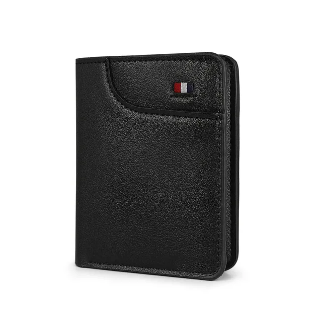 adistylinno-portefeuille-homme-pu-noir-minimaliste-4-cartes image 1