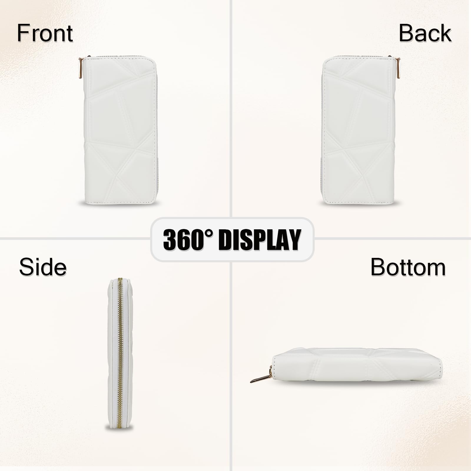 adistylinno-portefeuille-femme-cuir-synth-tique-blanc-zip-8-cartes image 5