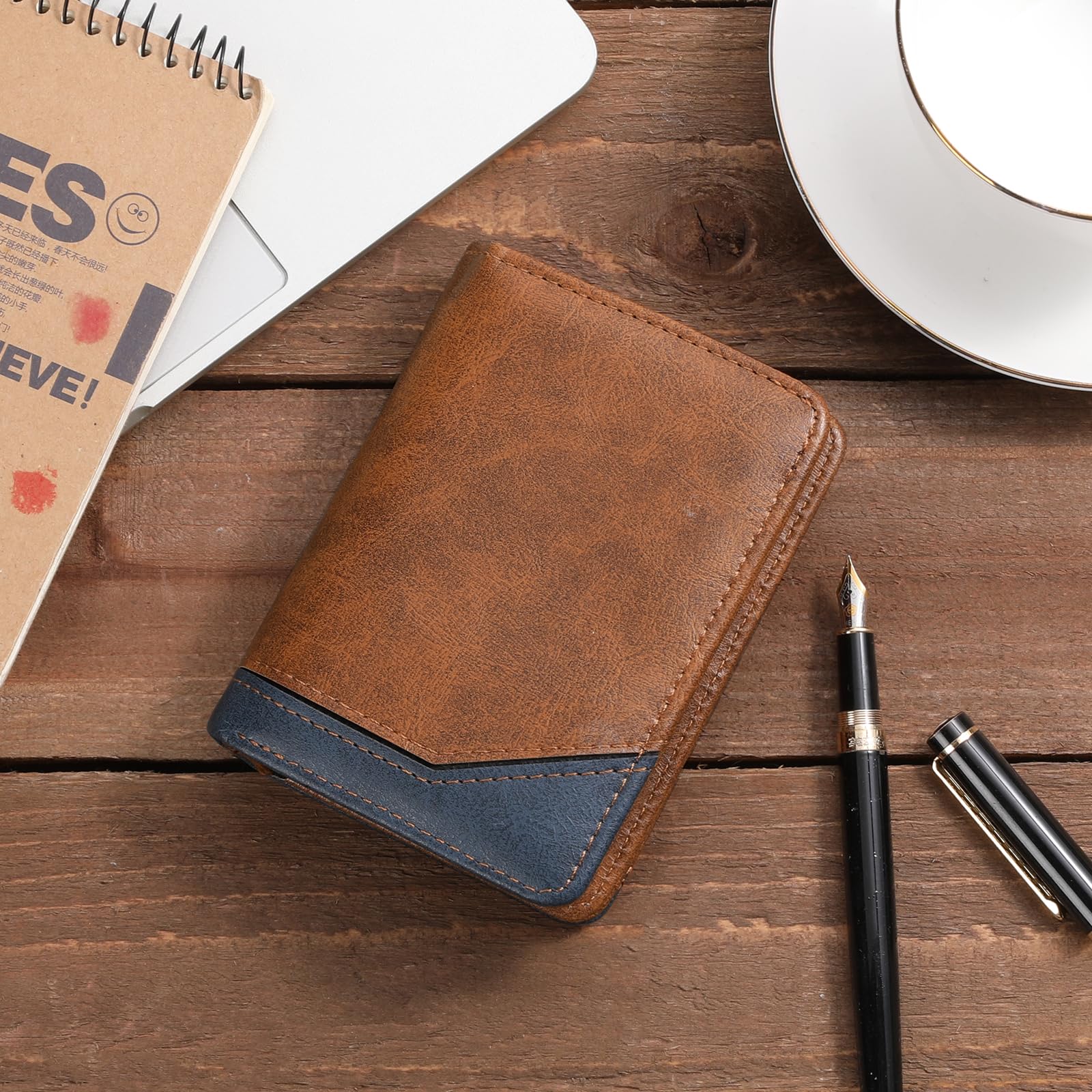gaekeao-card-holder-wallet-portefeuille-homme-marron-zip image 6