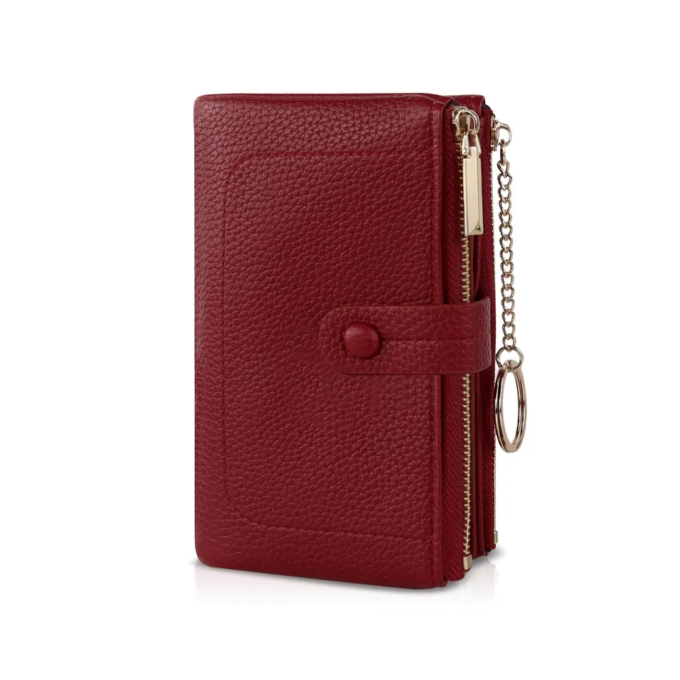 adistylinno-women-s-wallet-portefeuille-rfid-rouge-20-cartes image 1