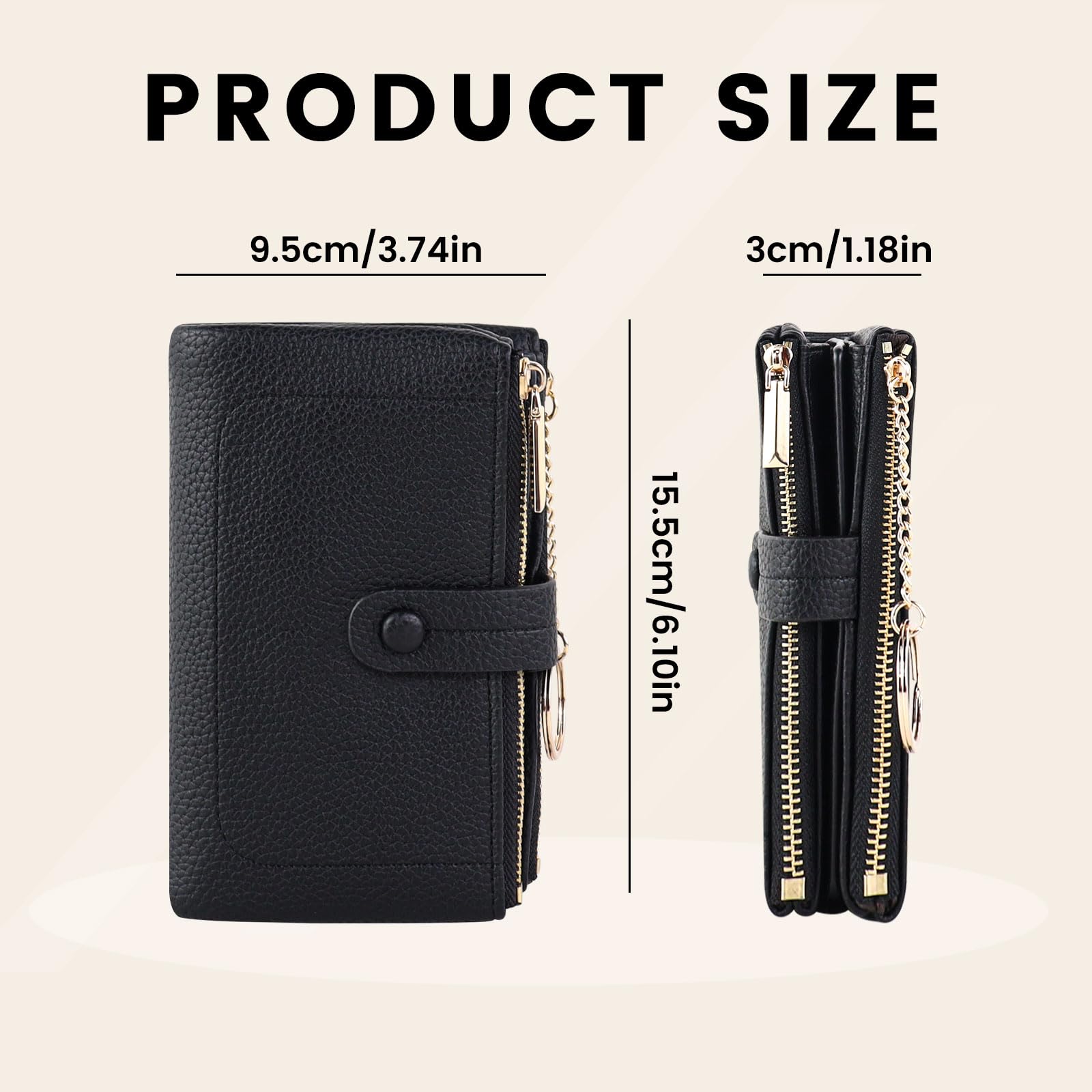 adistylinno-women-s-wallet-portefeuille-femme-noir-19-cartes-porte-cl-s image 4