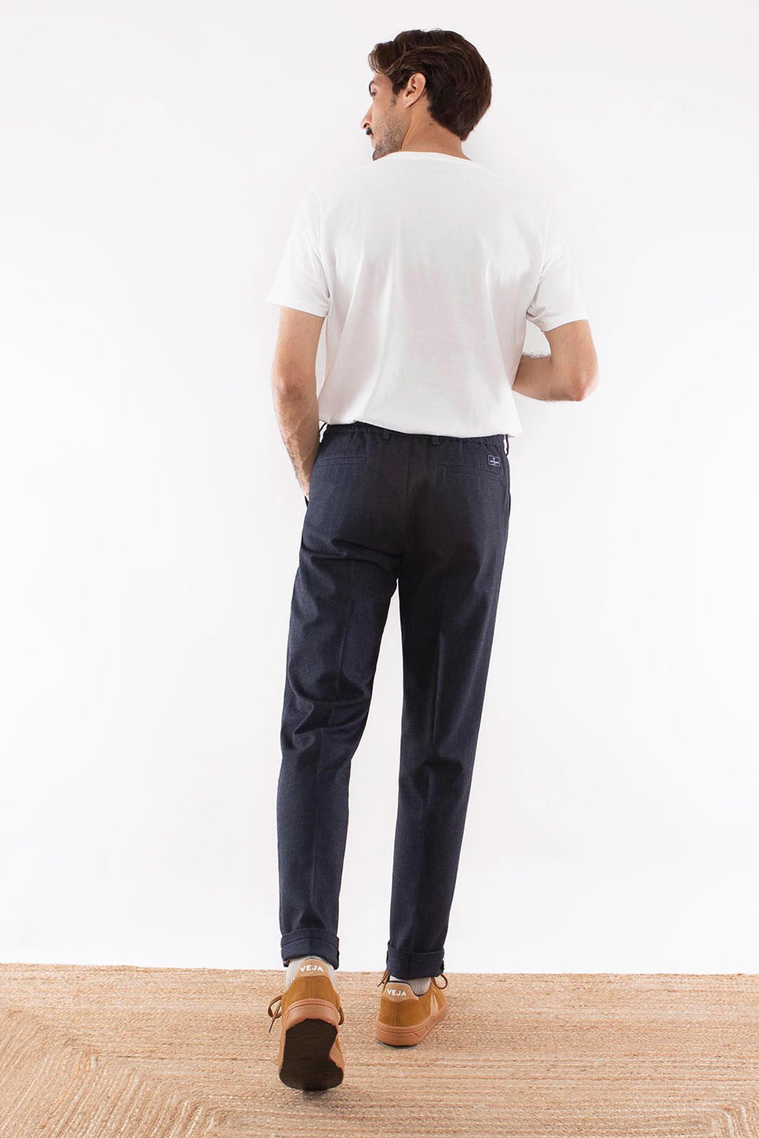 le-pantalon-cargo-homme-pantalon-chaud-bleu-marine-coton image 5