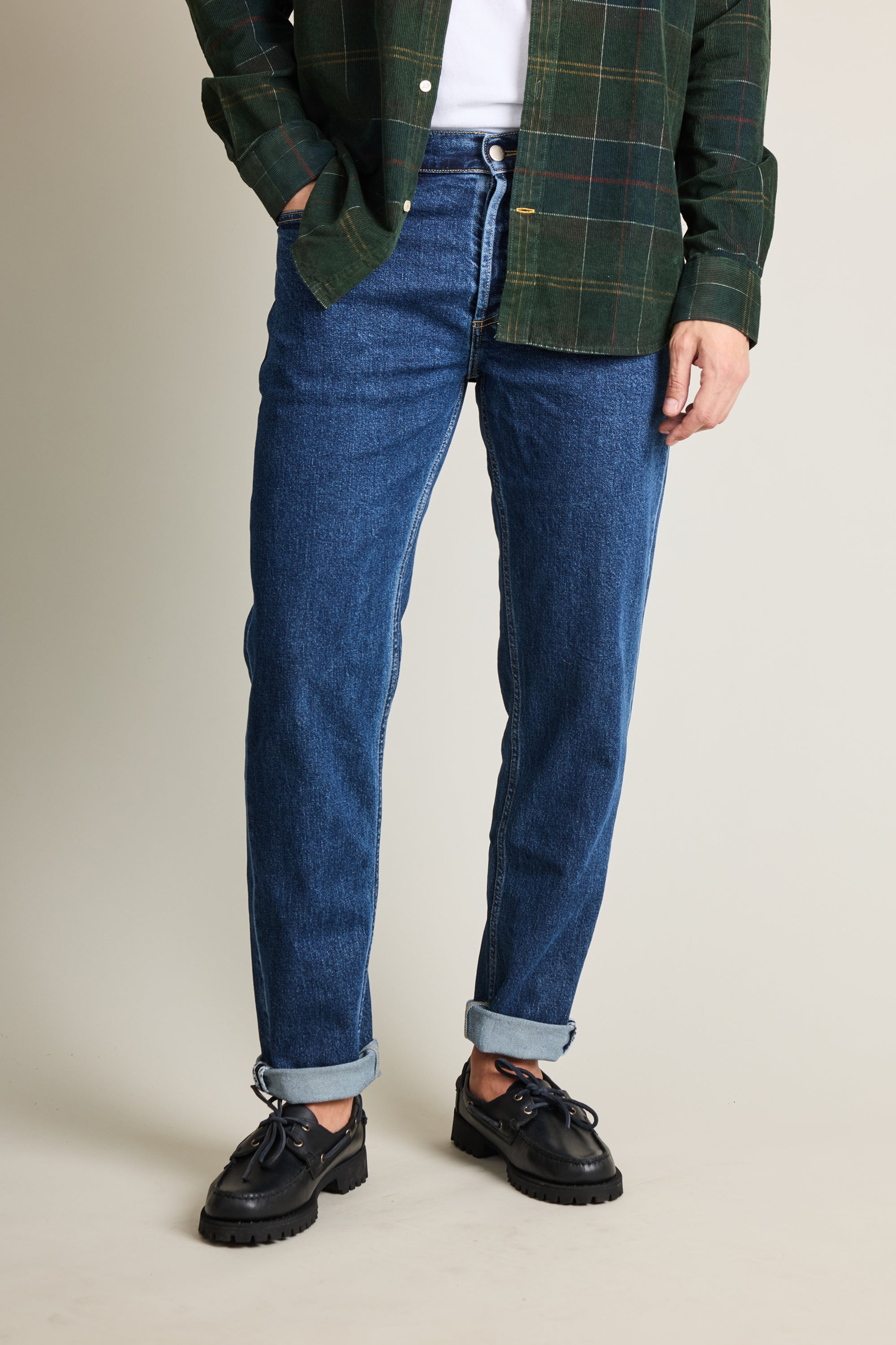 le-pantalon-jeans-homme-jean-bleu-stone-semi-slim-12-oz image 5