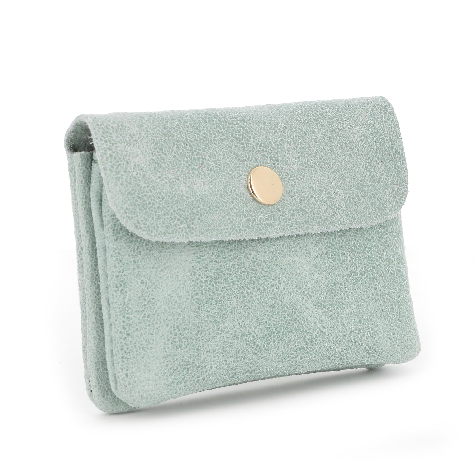 double-tree-petit-porte-monnaie-cuir-su-d-vert-clair-court image 2