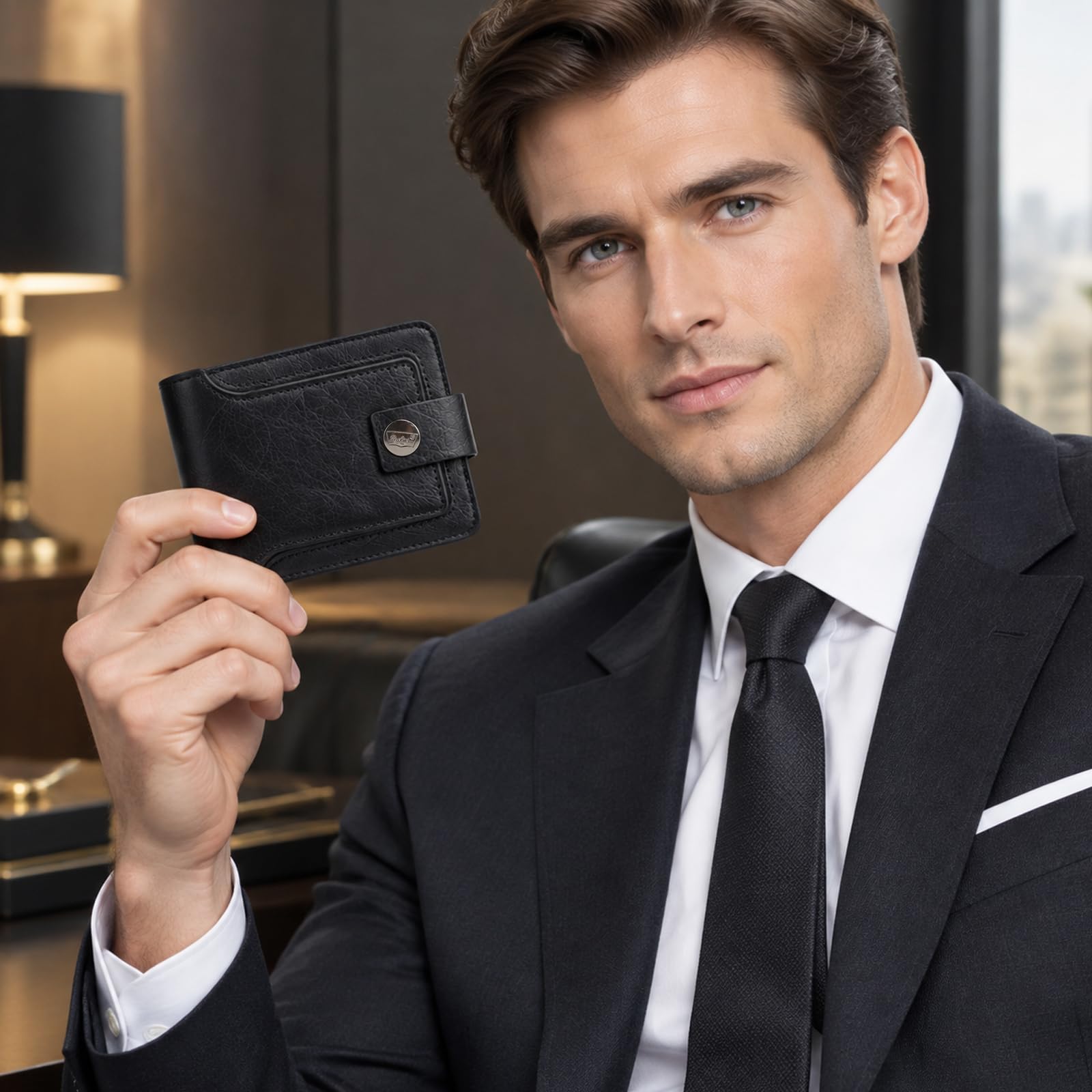 adistylinno-men-s-wallet-portefeuille-homme-noir-vintage-zip image 6
