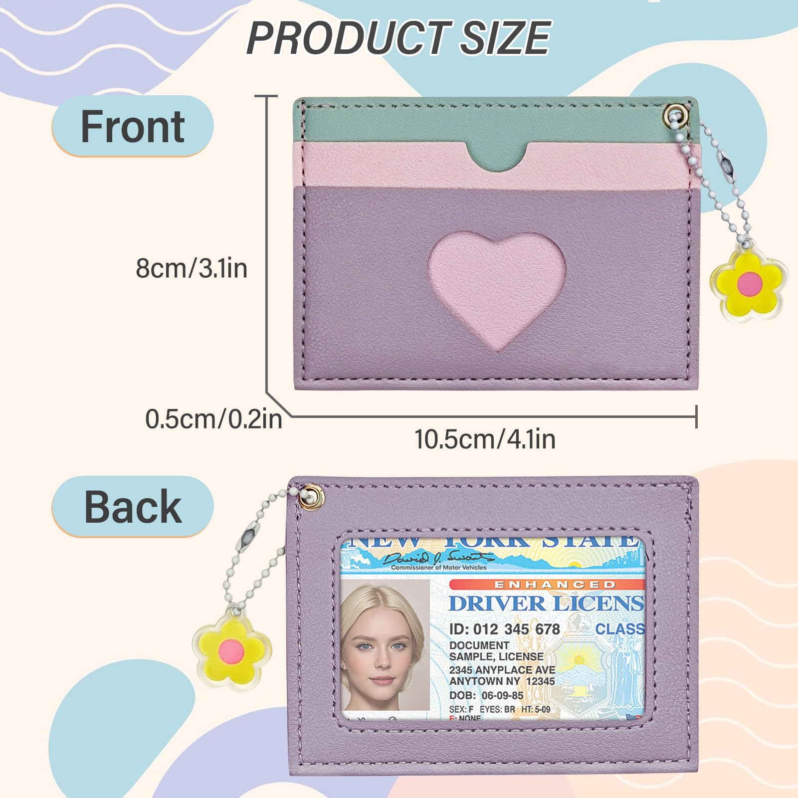 adistylinno-card-wallet-porte-cartes-femme-violet-cuir-fin-porte-cl-s image 3