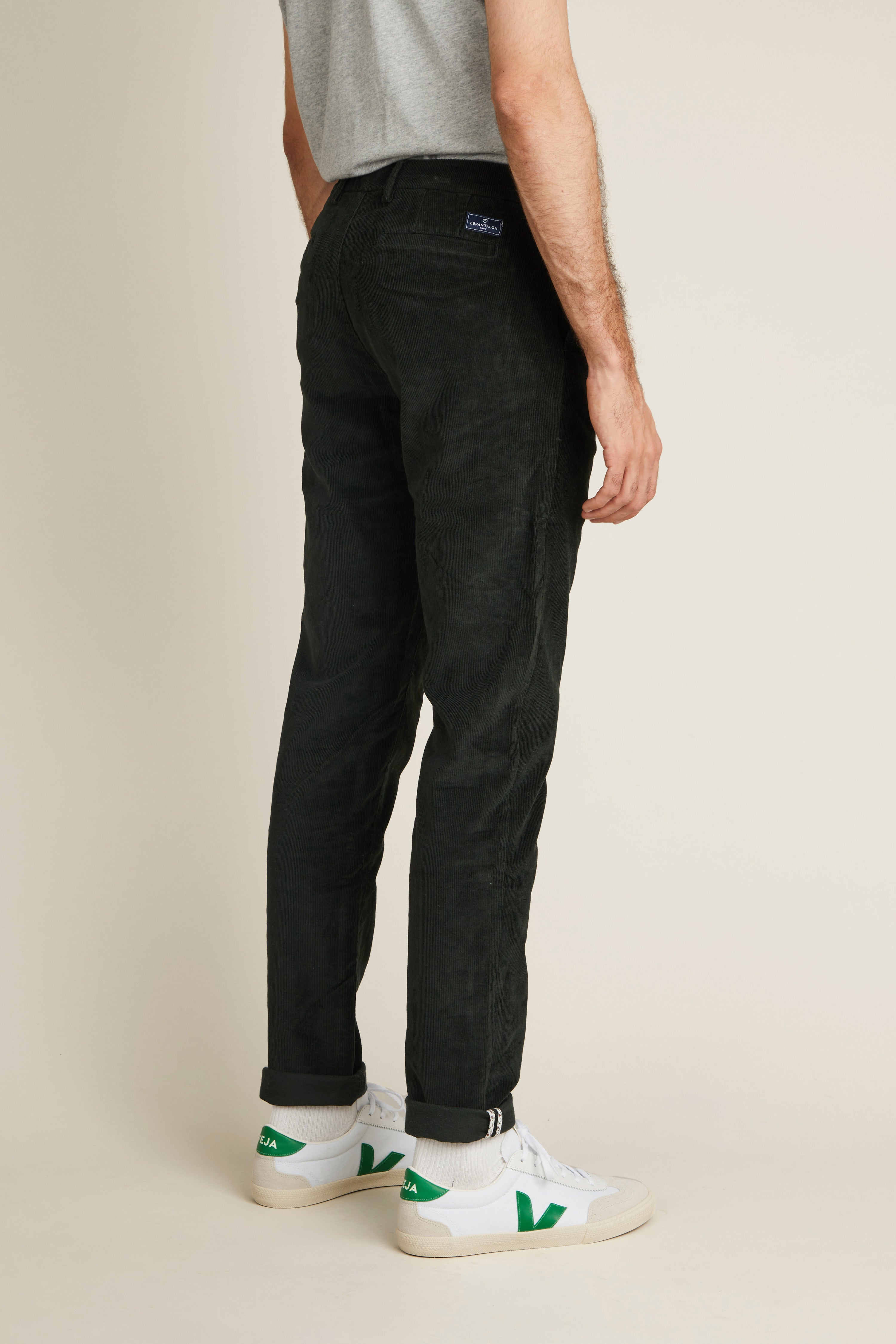 le-pantalon-chino-velours-vert-sapin-pantalon-chaud-hiver image 4