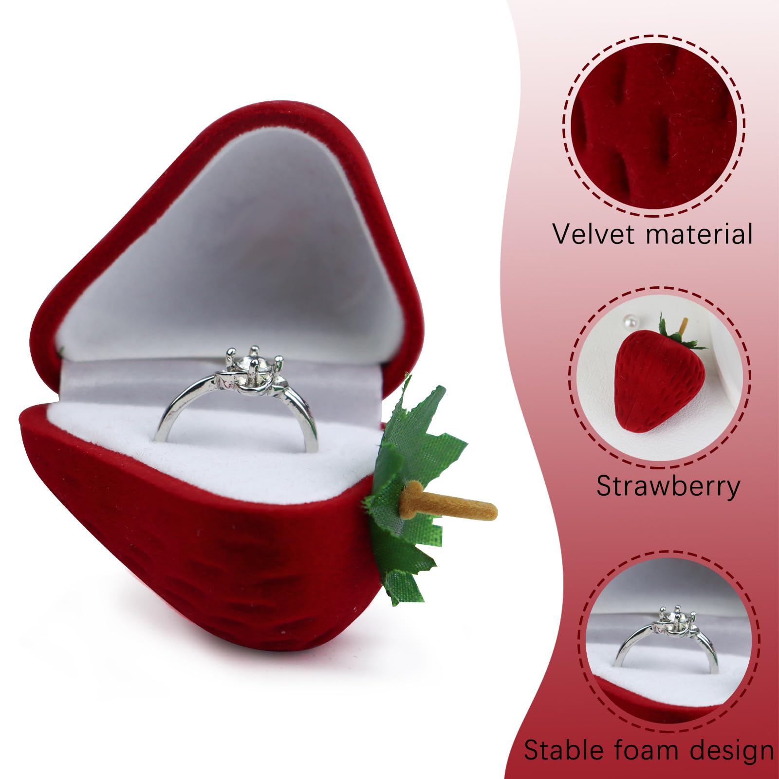 adistylinno-jewelry-box-bo-te-bijoux-fraise-rose-rouge-lot-2 image 3