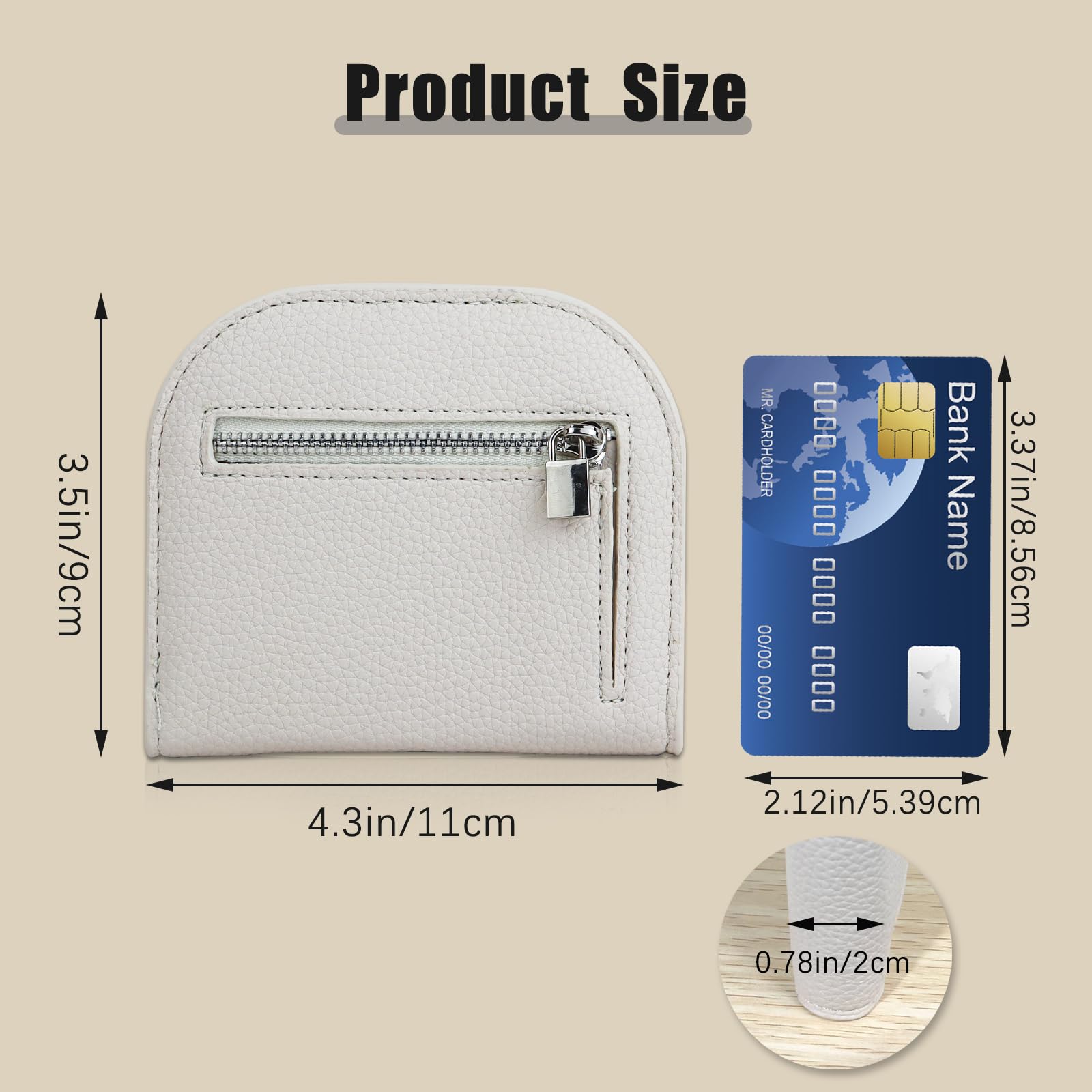 adistylinno-women-s-wallet-portefeuille-noir-bouton-pression-6-cartes image 2