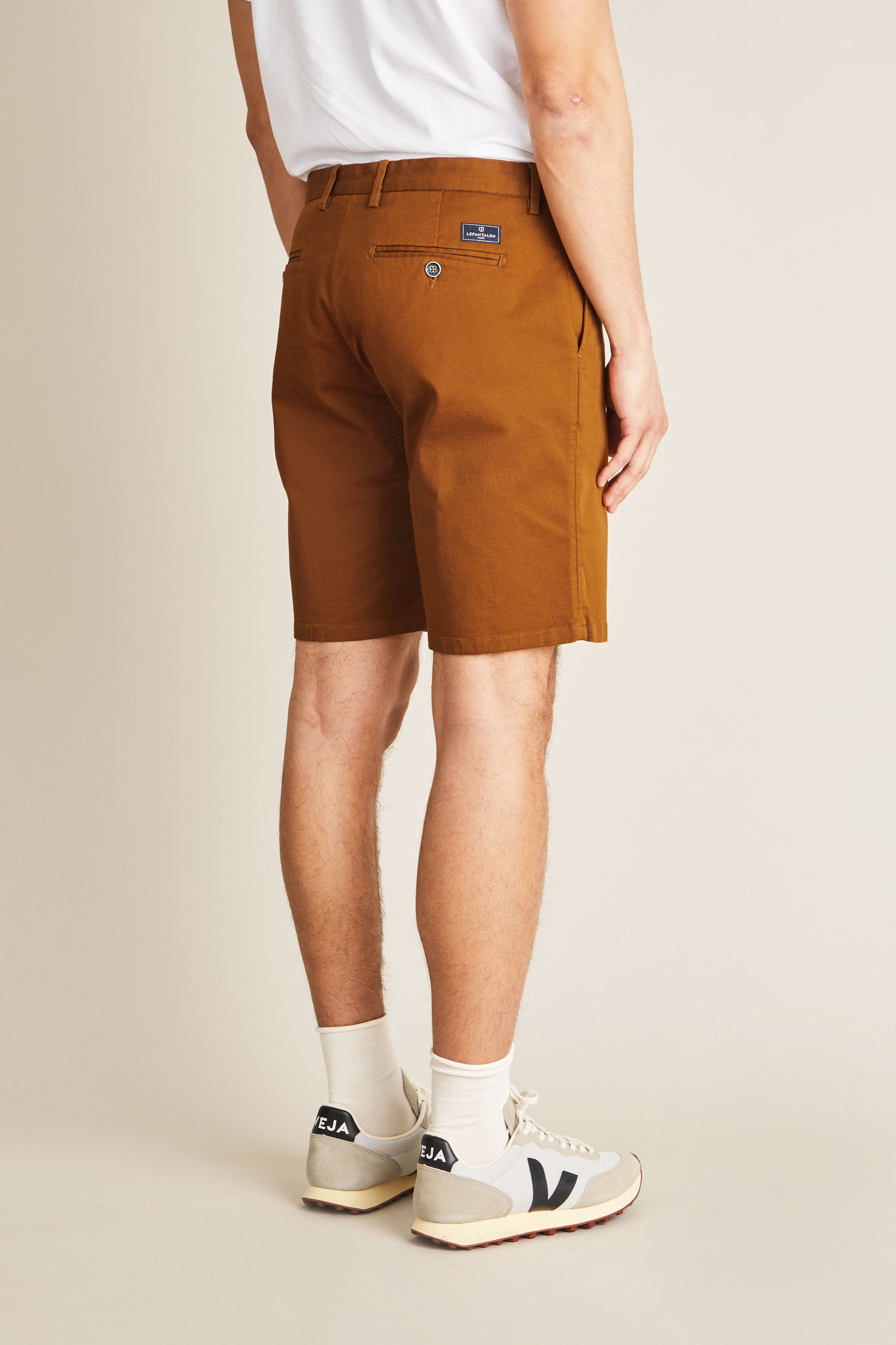 le-pantalon-bermudas-homme-bermuda-camel-coton-semi-slim image 4
