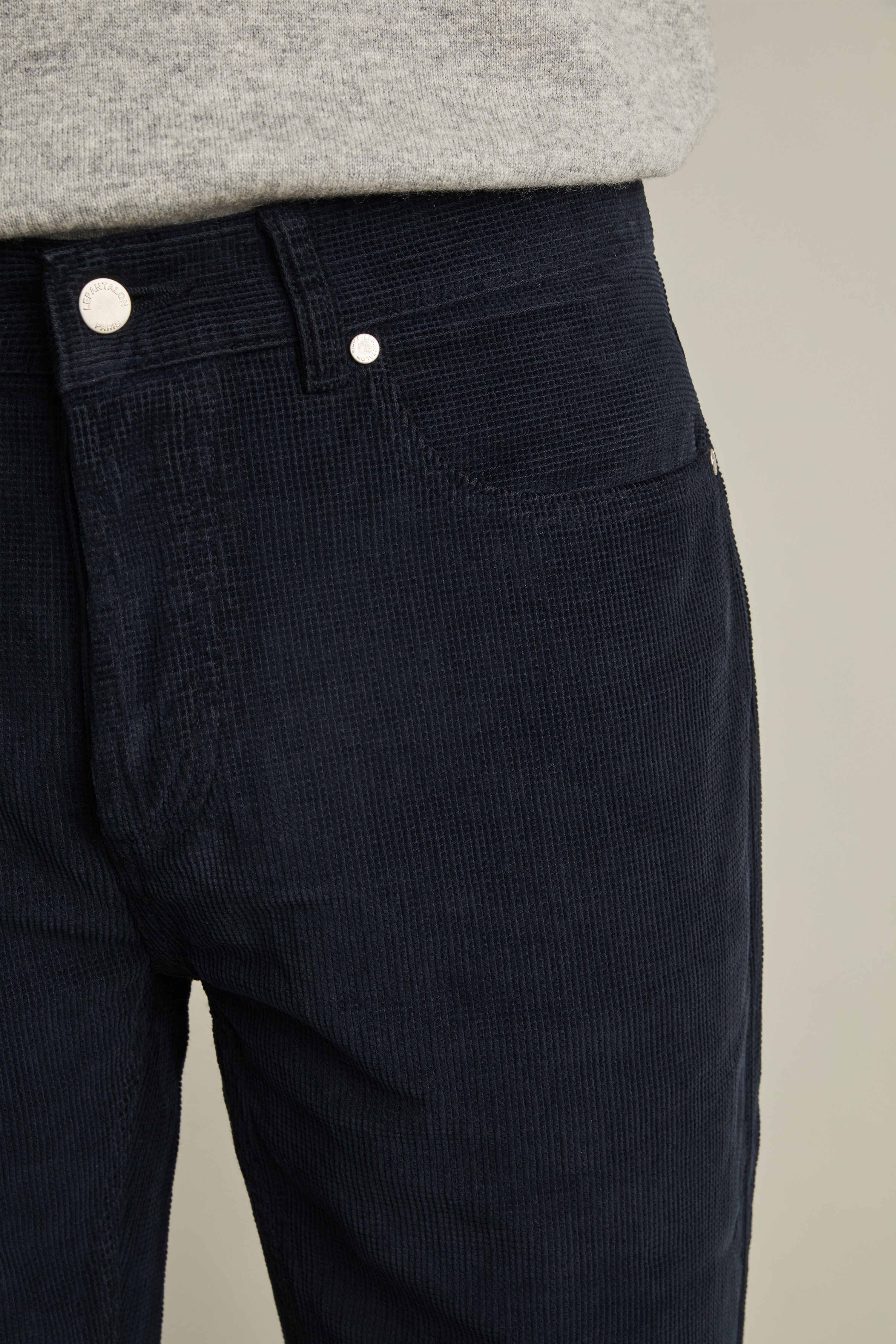 le-pantalon-5-poches-fm-lp5pv-1-pantalon-velours-bleu-marine image 3