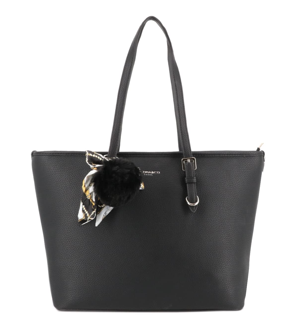 flora-co-cabas-sac-cabas-noir-xl-similicuir-a4 image 1