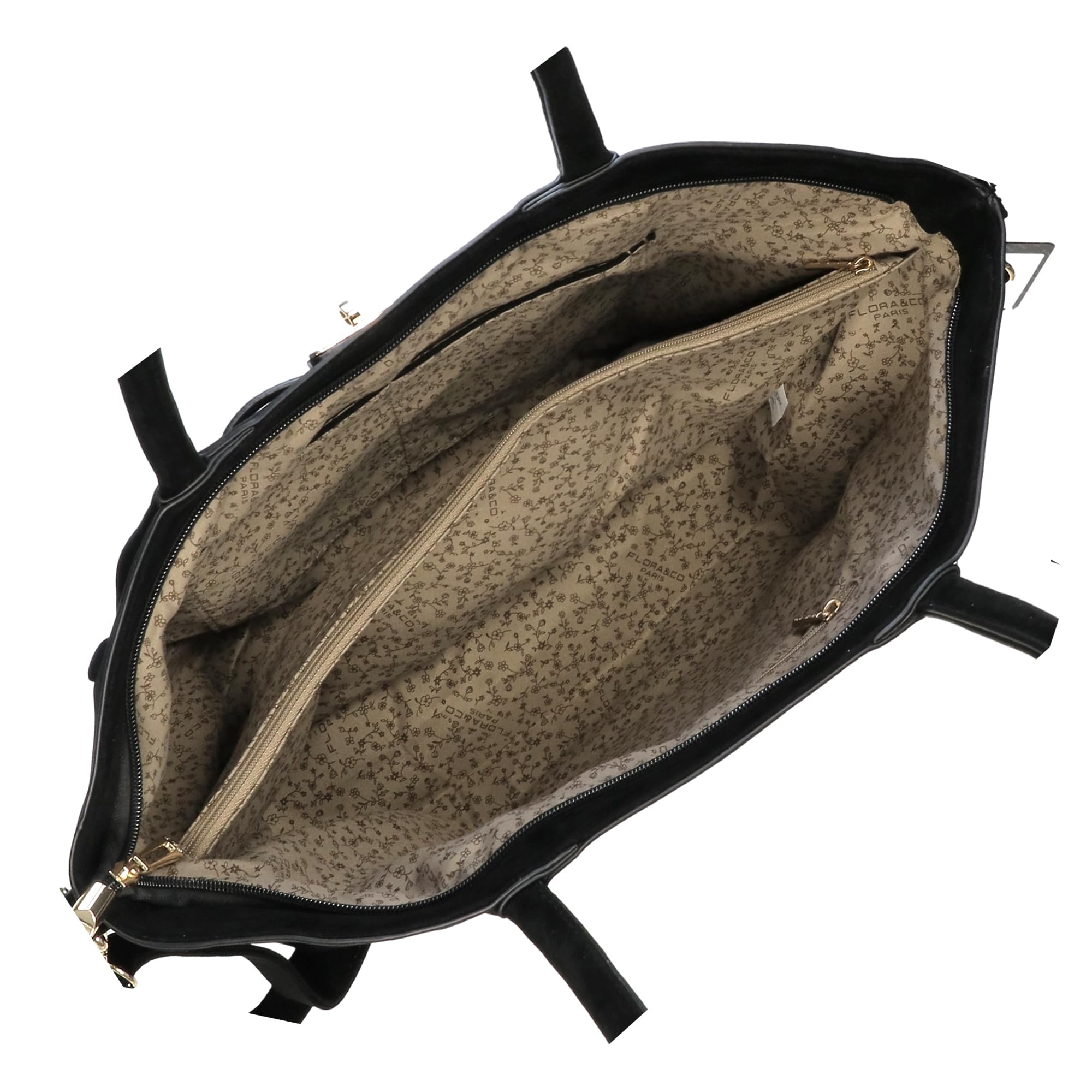 flora-co-cabas-fourre-tout-effet-daim-sac-noir-a4 image 5