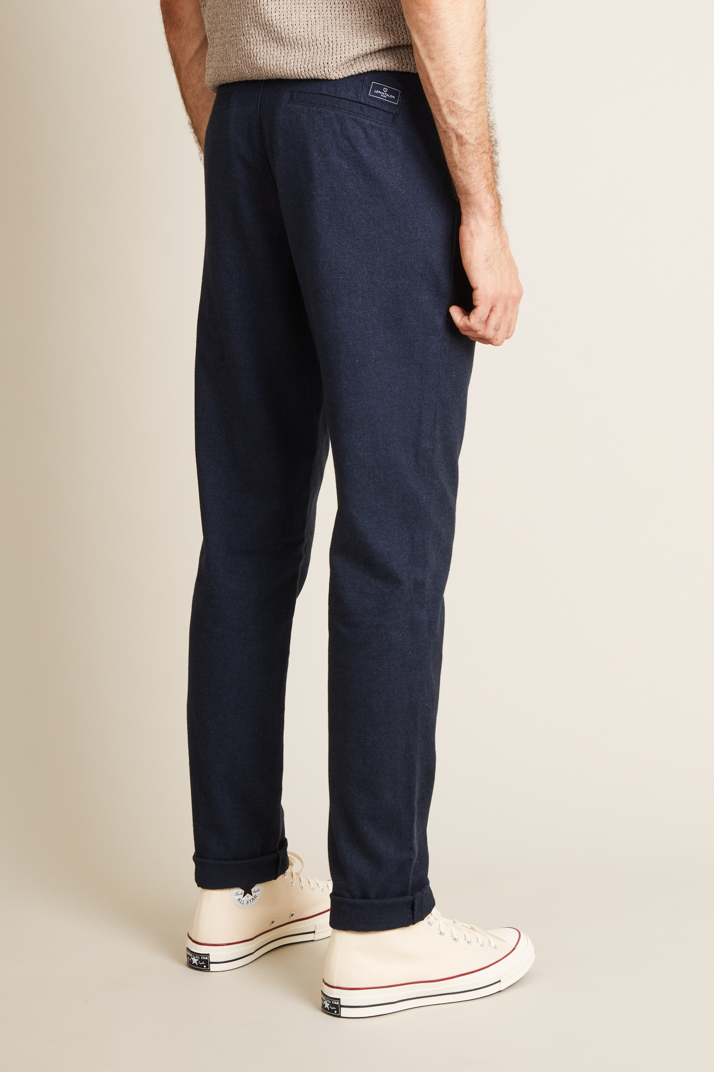 le-pantalon-chinos-homme-fm-lpcc-5-chino-bleu-marine-coton-chaud image 5