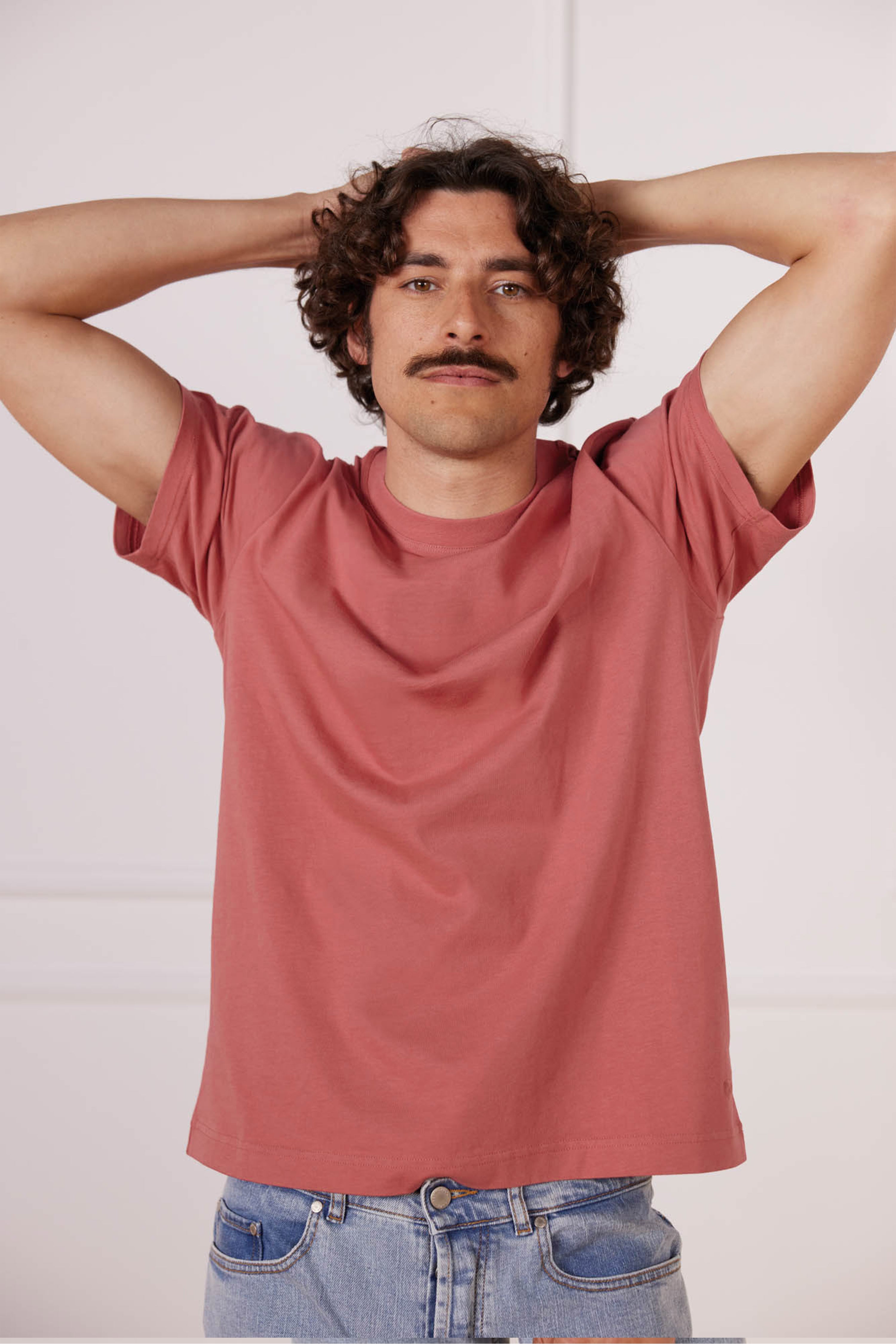le-pantalon-t-shirts-homme-fm-lpts-10-tee-shirt-saumon-coton-bio image 2