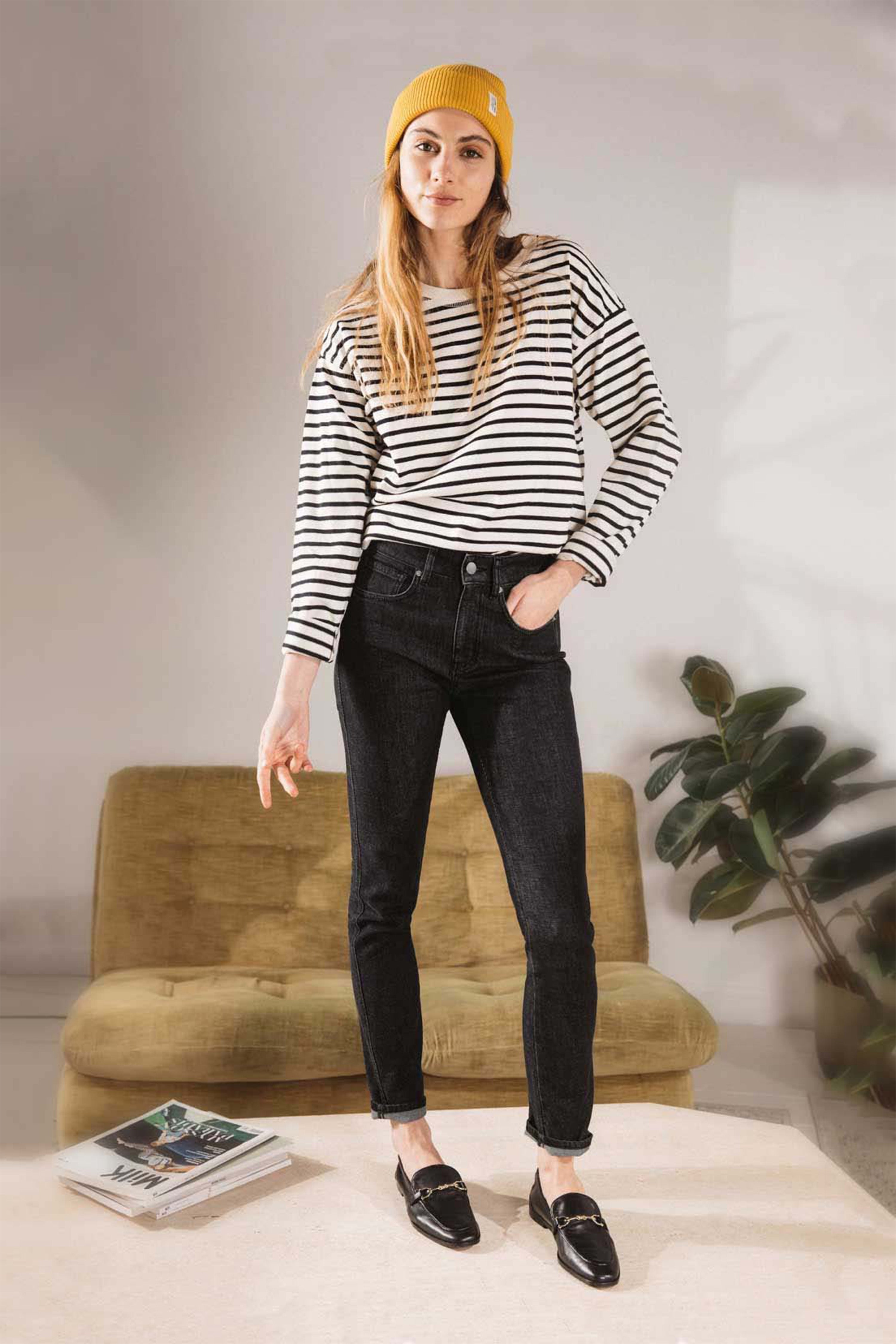 le-pantalon-jeans-homme-jean-slim-vintage-noir-stretch image 1