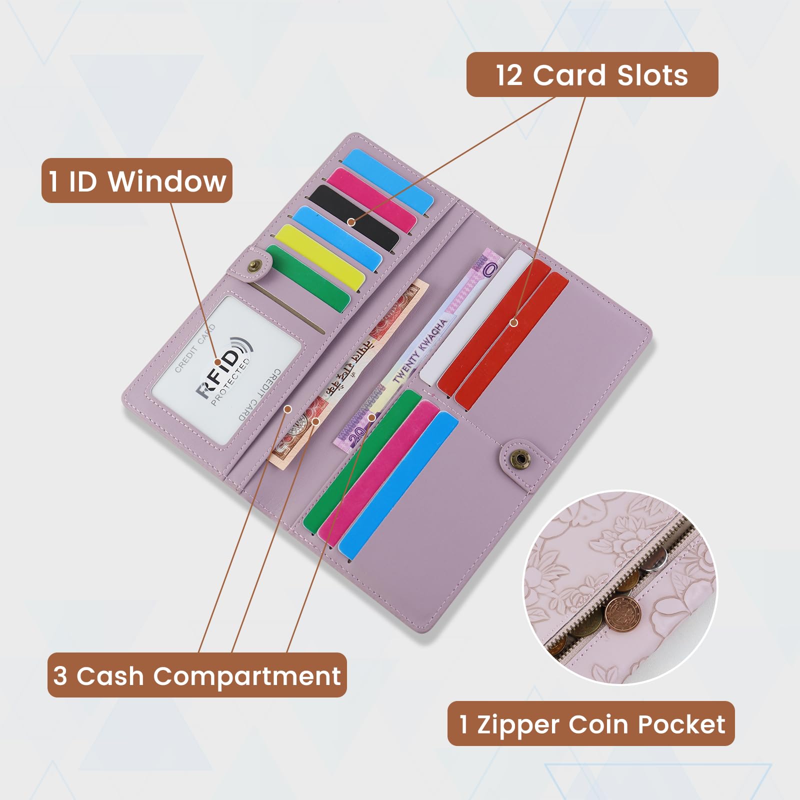adistylinno-women-s-wallet-portefeuille-femme-violet-rfid-fin image 2