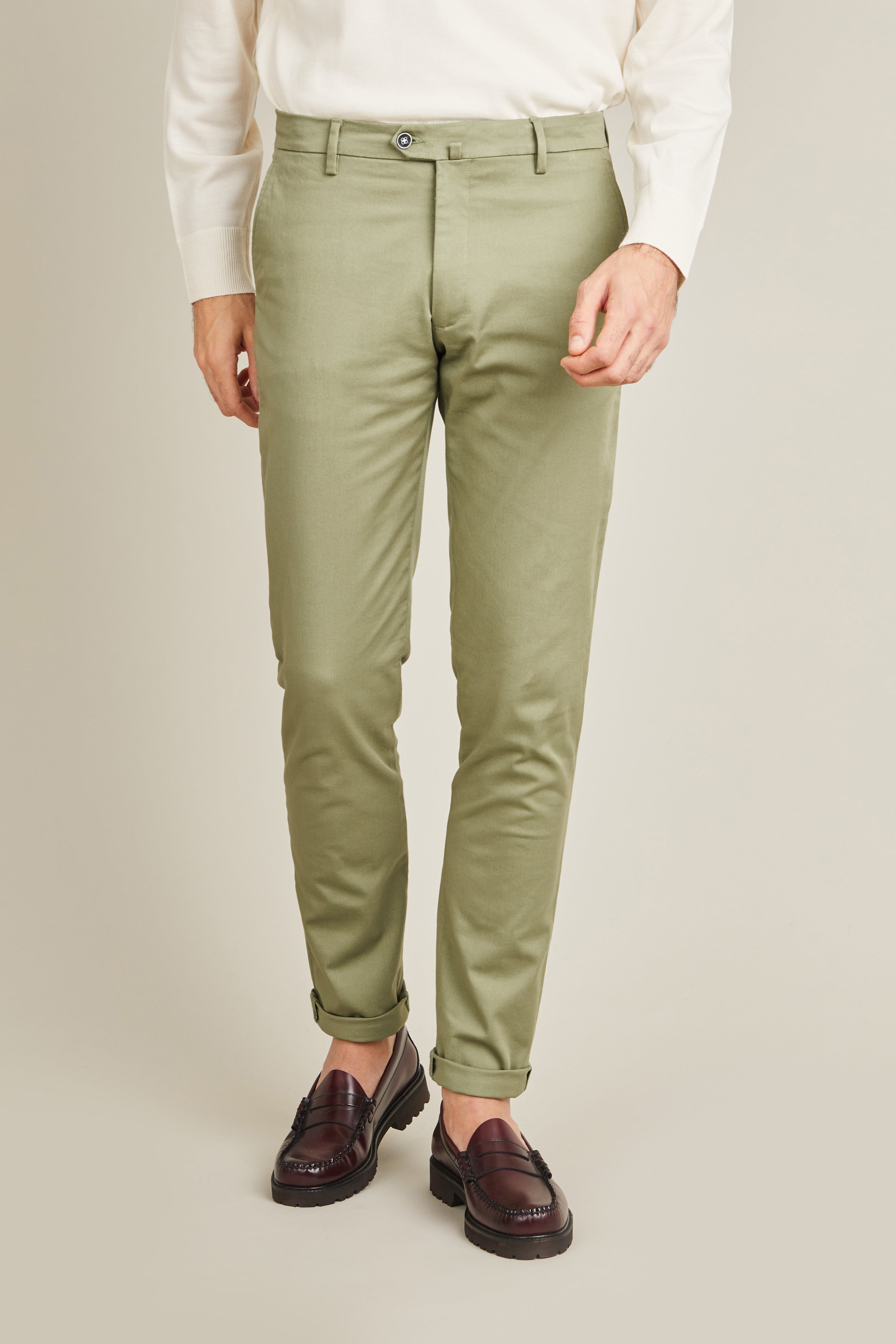 le-pantalon-chinos-homme-fm-lpc-25-chino-olive-semi-slim image 1