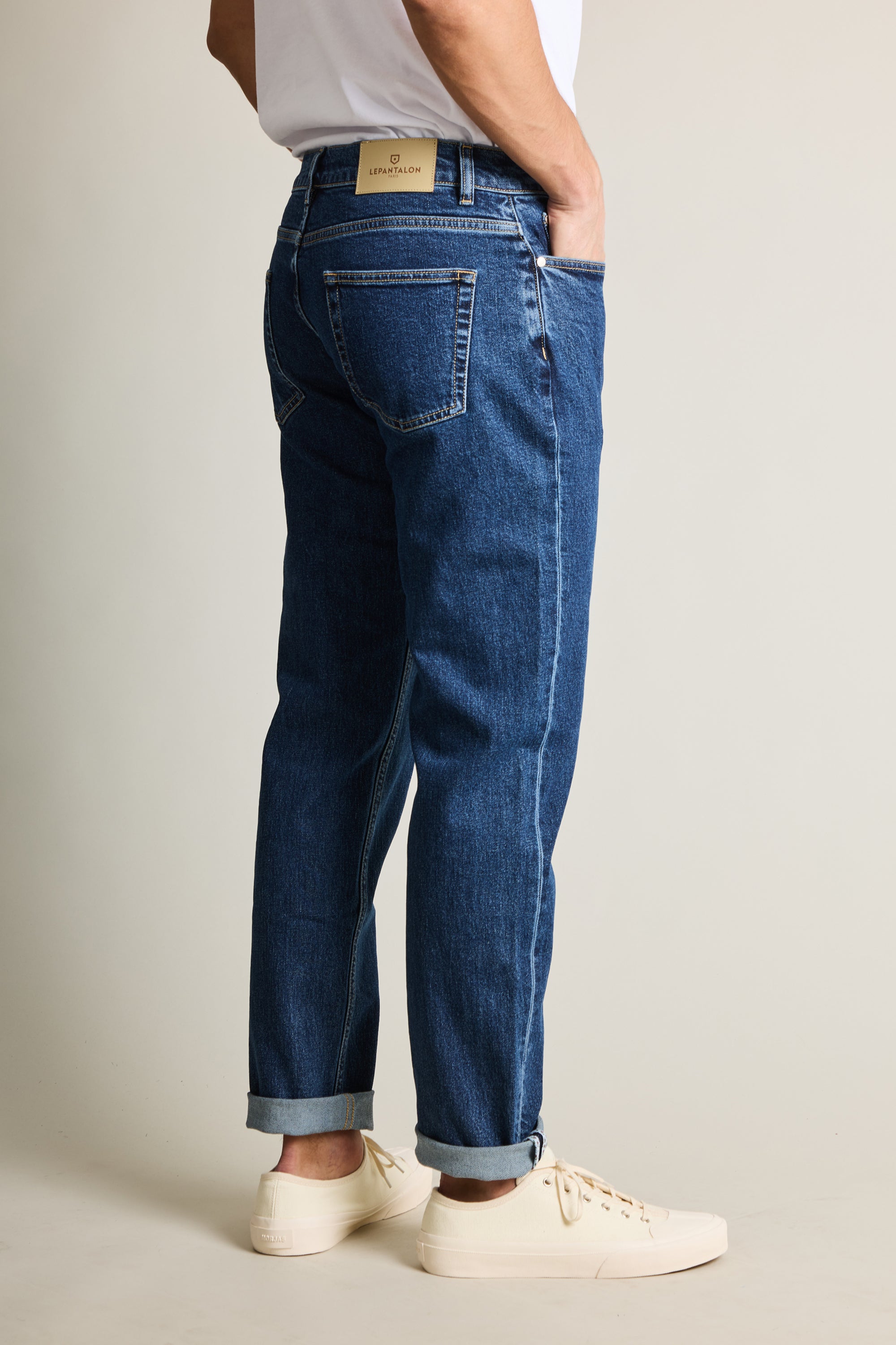 le-pantalon-jeans-homme-jean-bleu-stone-semi-slim-12-oz image 3