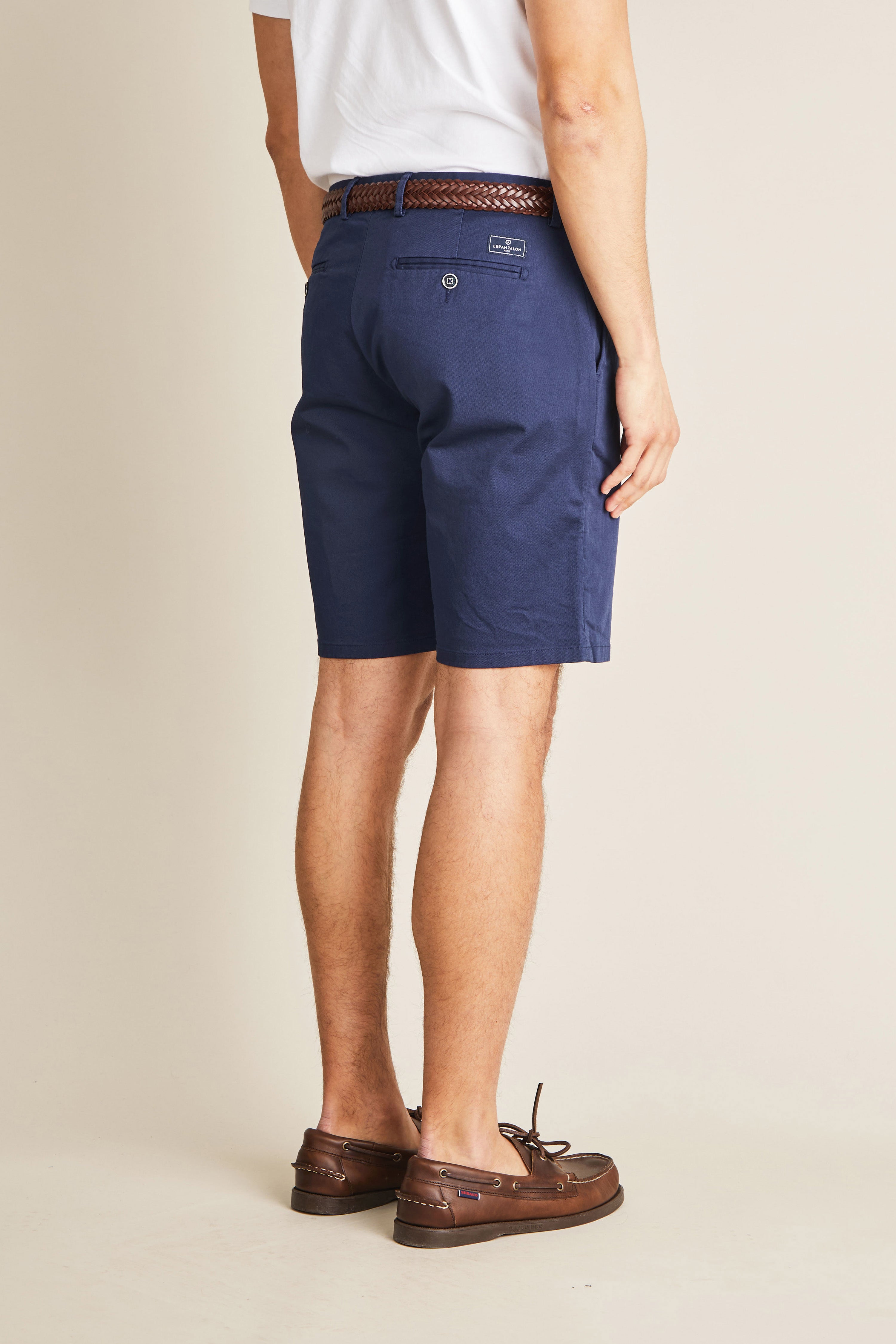 le-pantalon-bermudas-homme-bermuda-bleu-roi-coton image 4