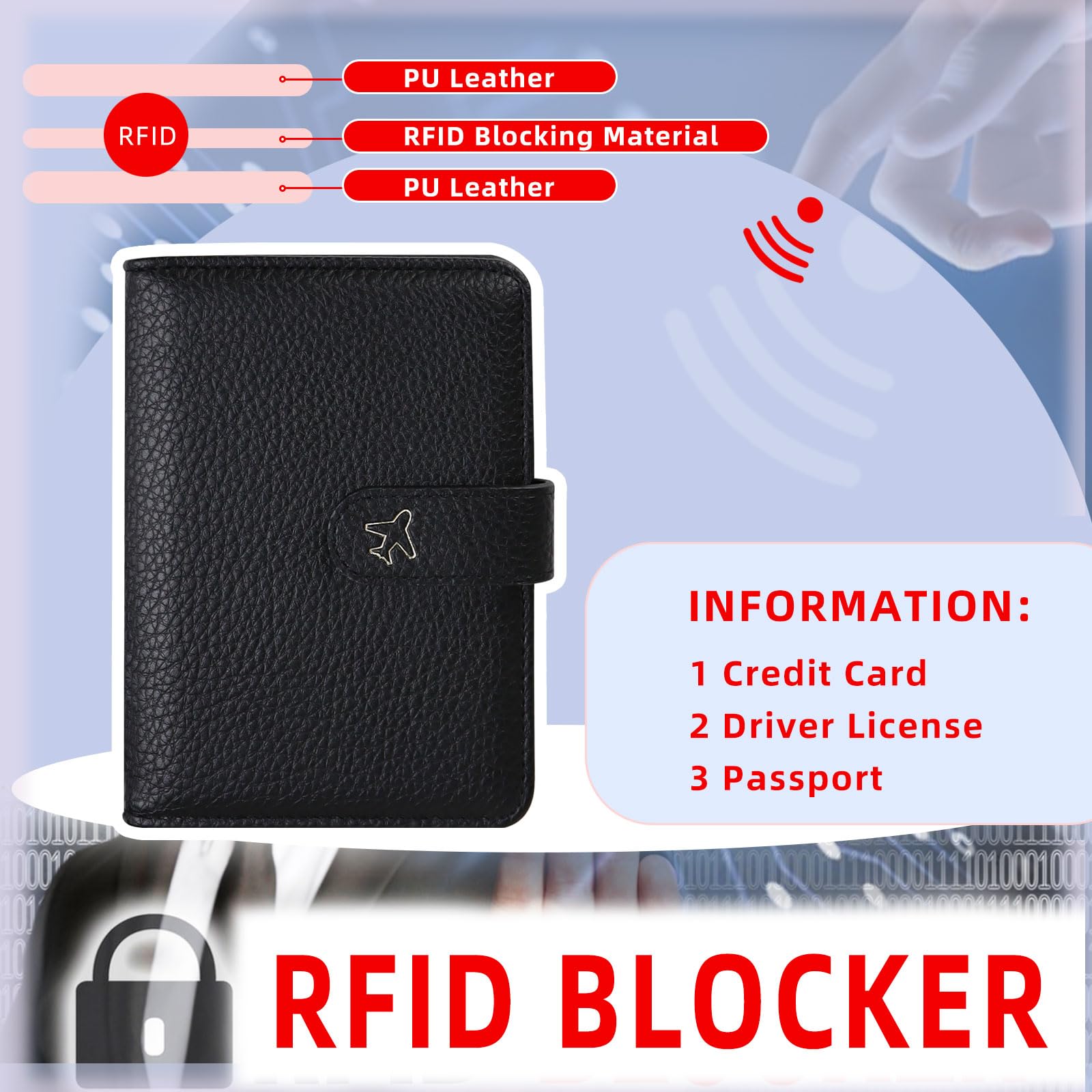 adistylinno-passport-wallet-porte-passeport-noir-rfid image 5