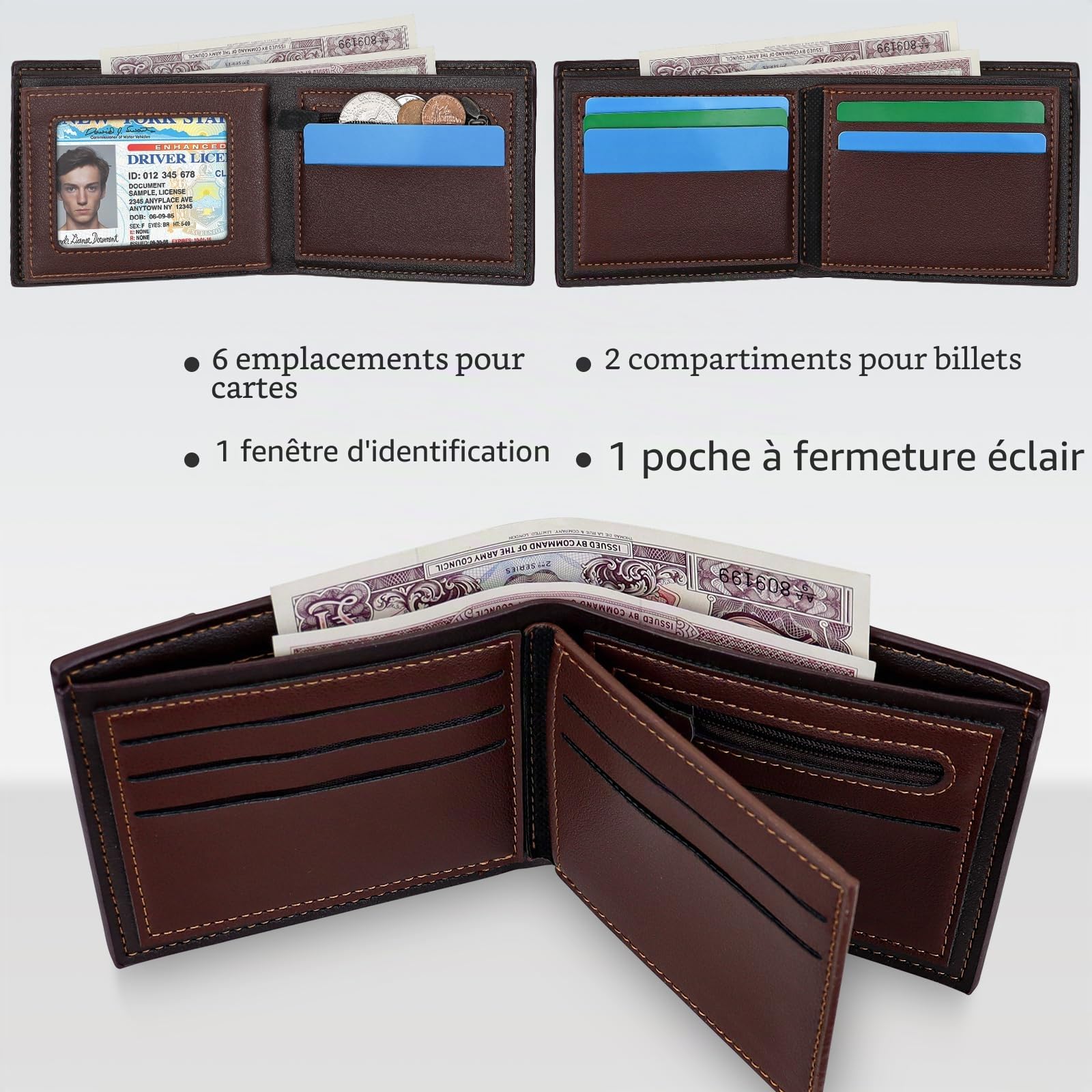 adistylinno-men-s-wallet-portefeuille-homme-marron-monnaie-zip image 3