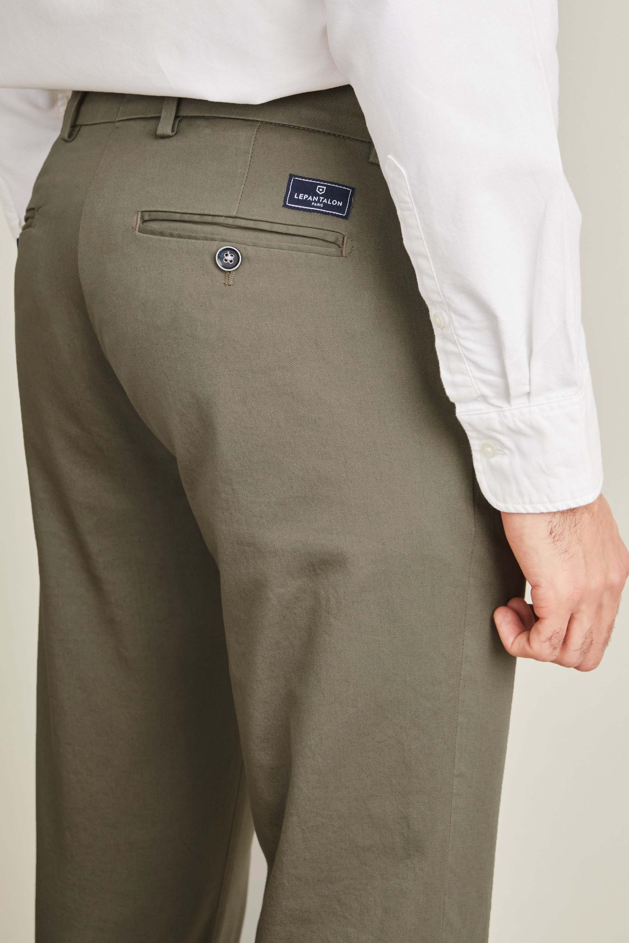 le-pantalon-chinos-homme-chino-kaki-semi-slim-coton image 6
