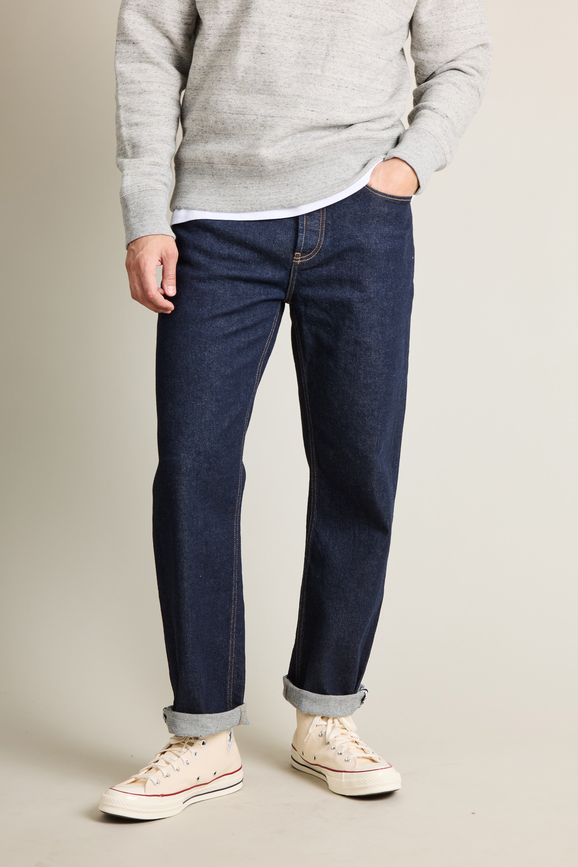 le-pantalon-jeans-homme-jean-droit-brut-denim-candiani image 1
