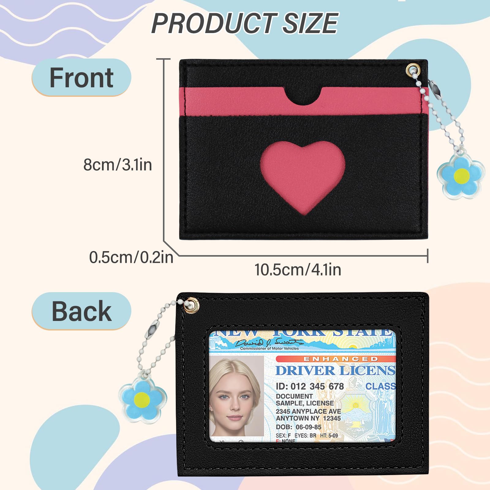 adistylinno-card-wallet-porte-cartes-femme-noir-cuir-fin-porte-cl-s image 3