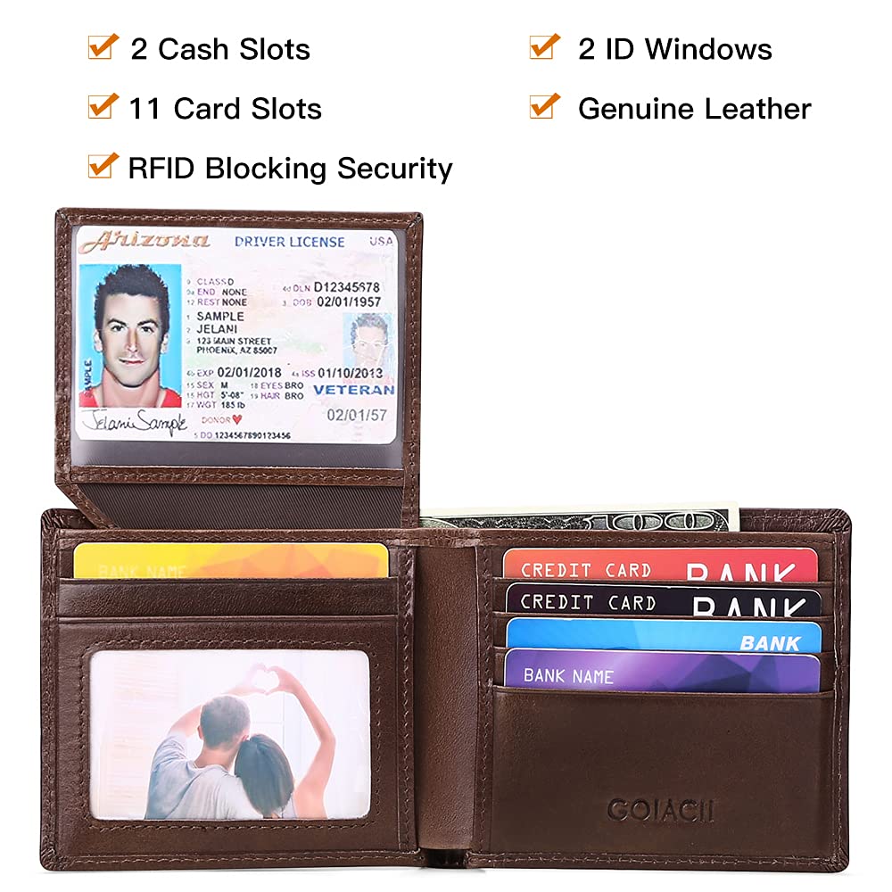 gaekeao-card-holder-wallet-portefeuille-homme-cuir-rfid-11-cartes image 5
