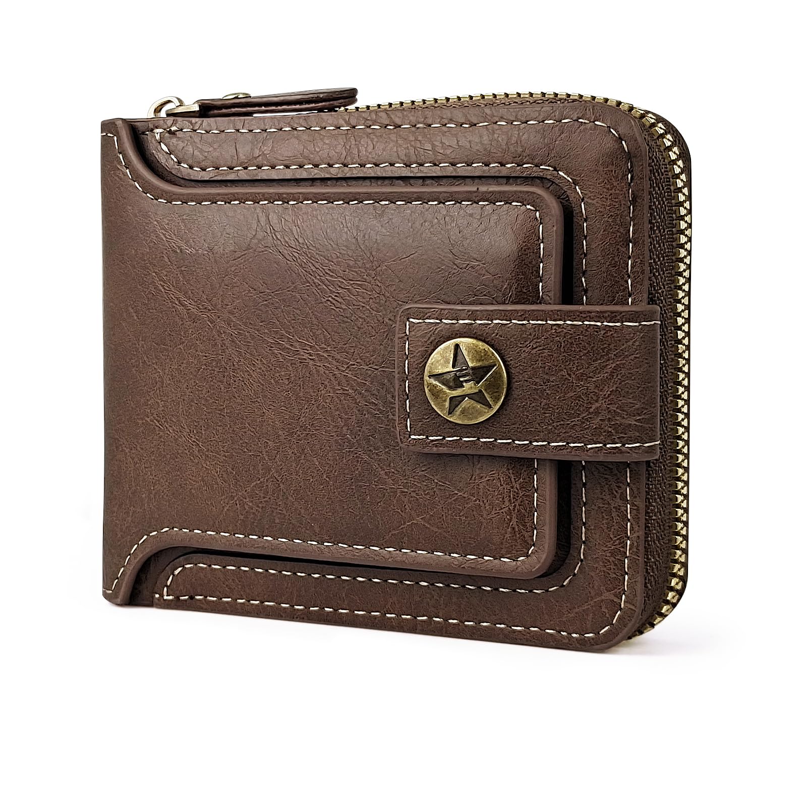 adistylinno-men-s-wallet-portefeuille-homme-noir-zip-9-cartes image 8