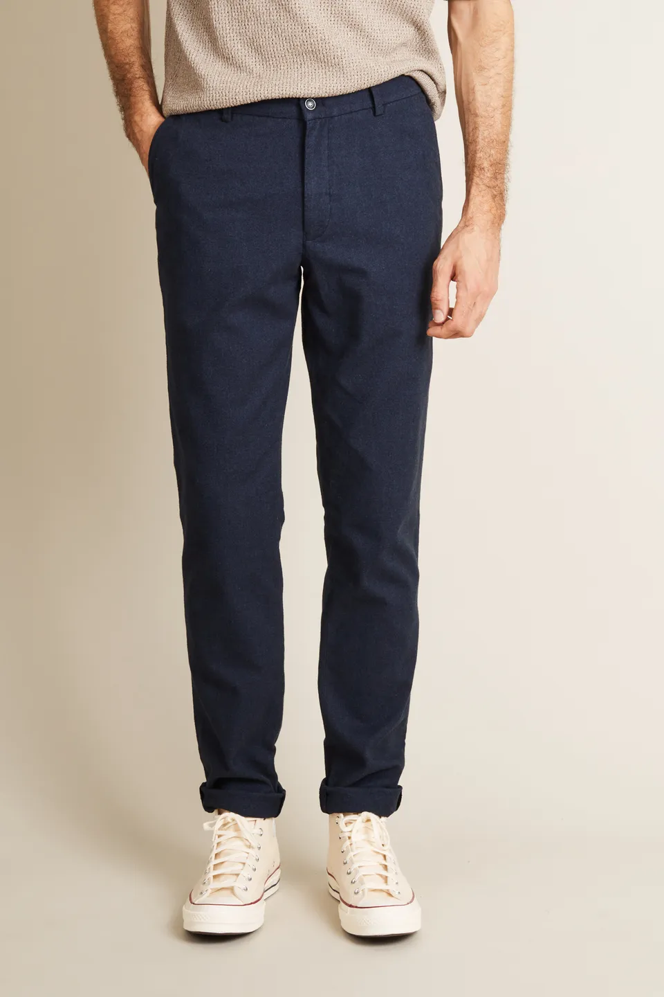 le-pantalon-chinos-homme-fm-lpcc-5-chino-bleu-marine-coton-chaud image 1
